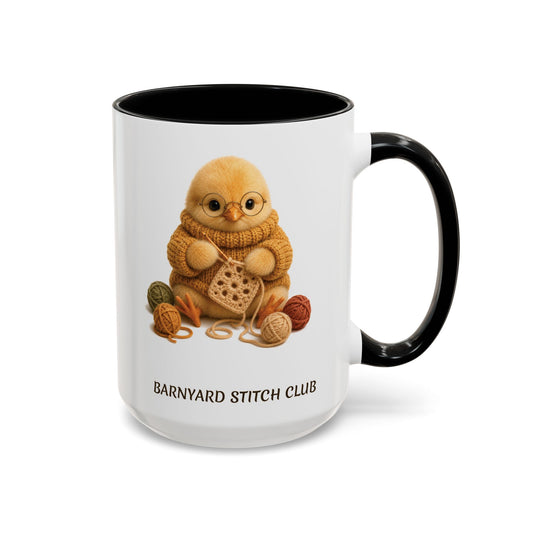 Chick Crocheting Mug — Barnyard Stitch Club Mug (11/15oz)