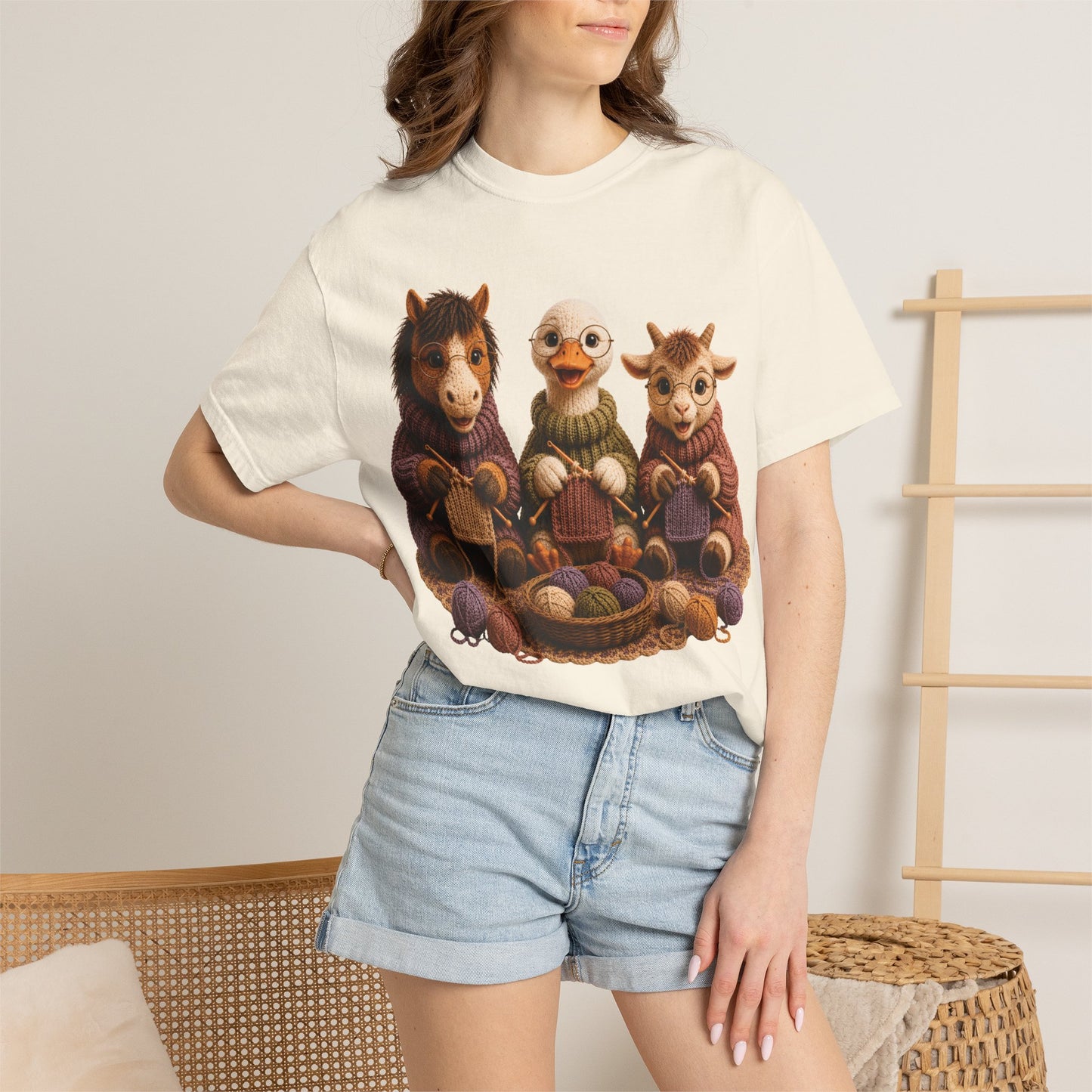 Horse, Goose, Goat Knitting– Barnyard Stitch Club T‑Shirt