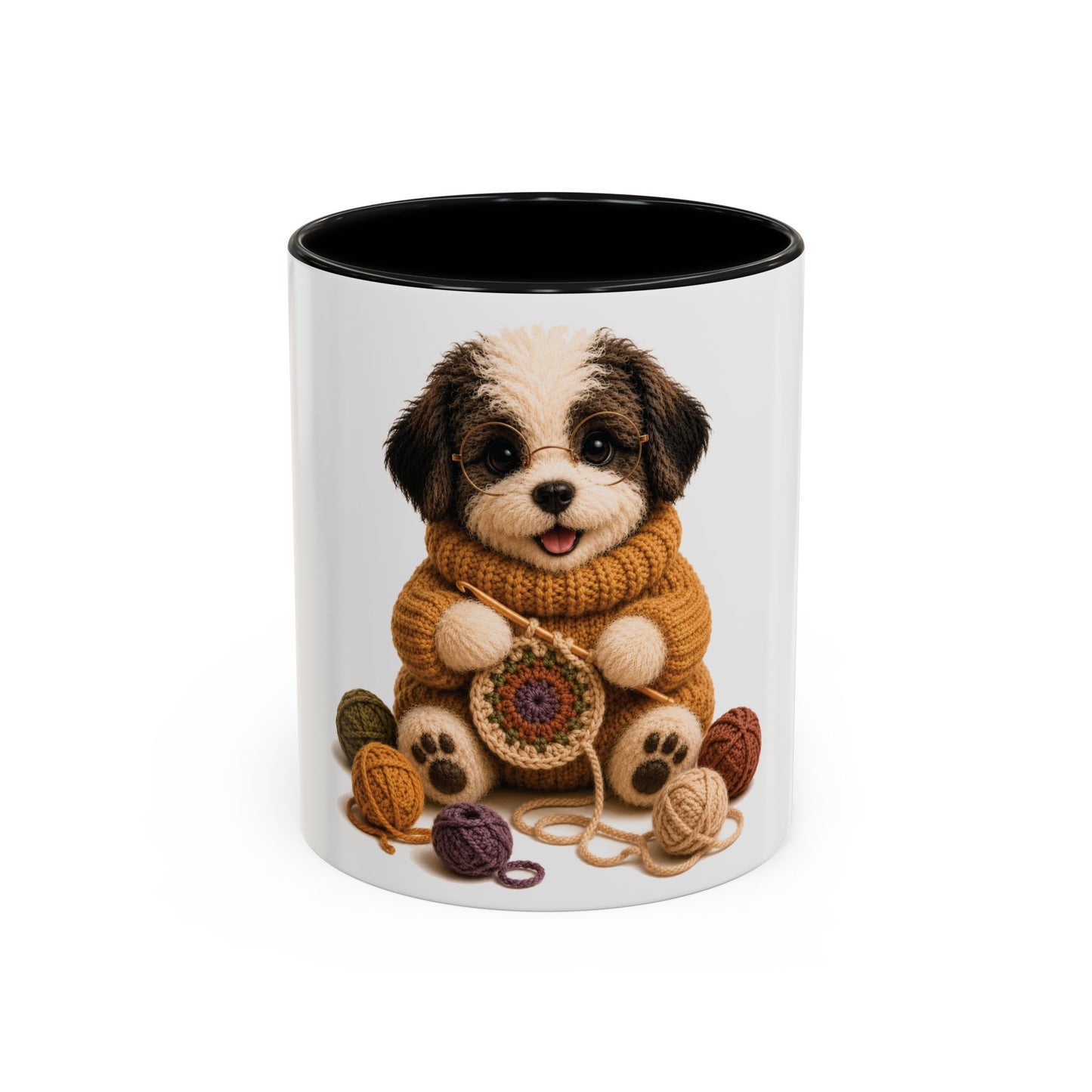 Sheep Dog Crocheting Mug — Barnyard Stitch Club Mug (11/15oz)