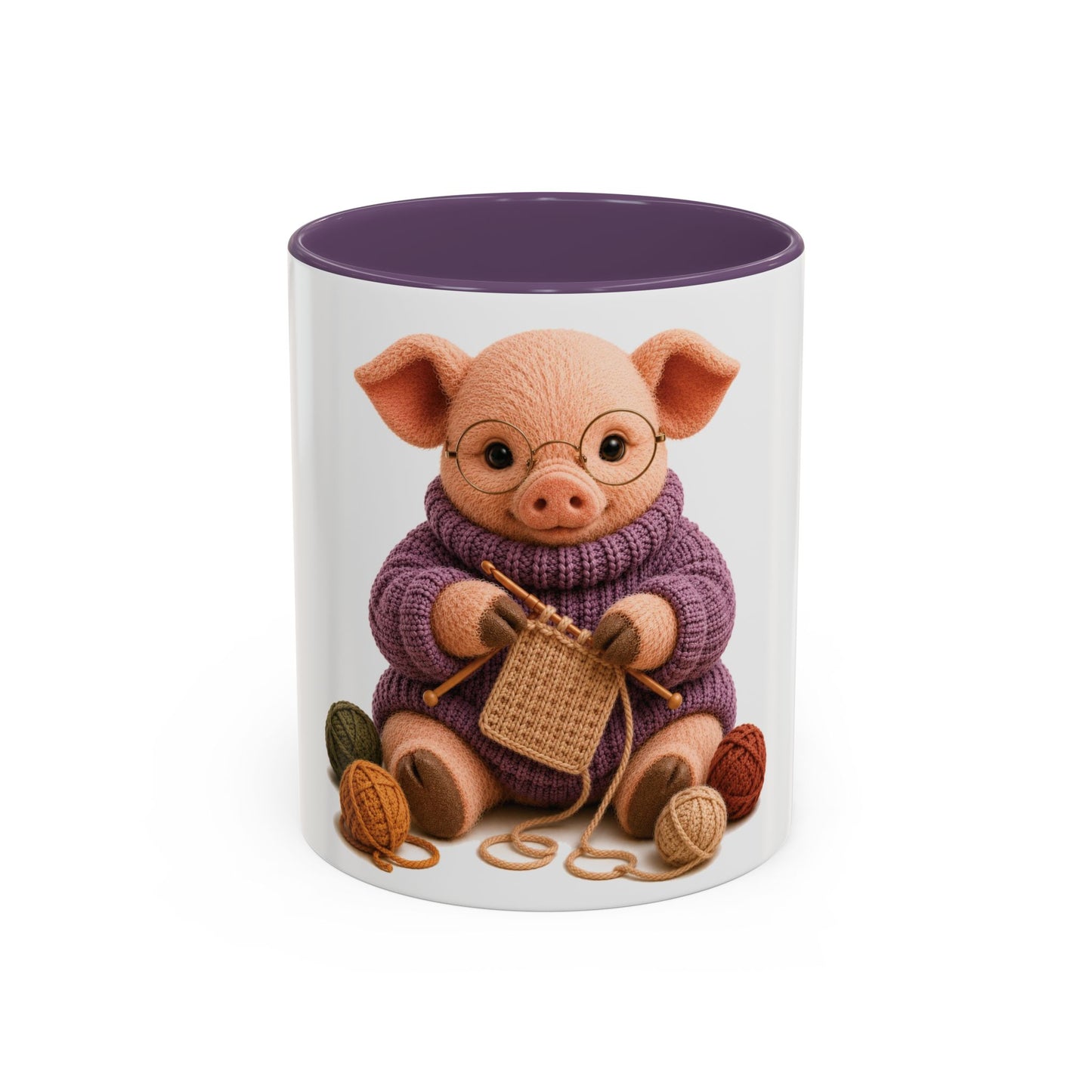 Pig Knitting Mug — Barnyard Stitch Club Mug (11/15oz)