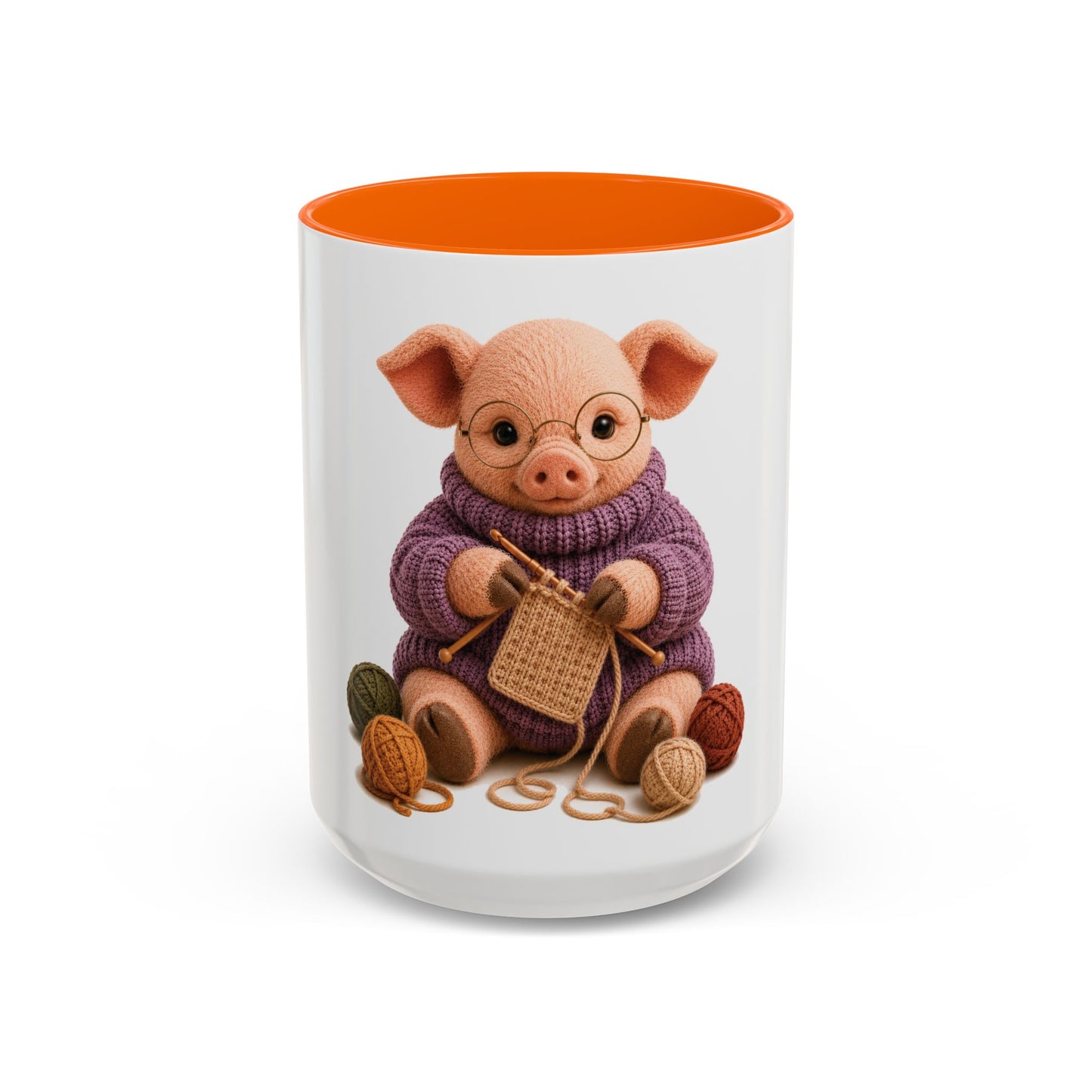 Pig Knitting Mug — Barnyard Stitch Club Mug (11/15oz)