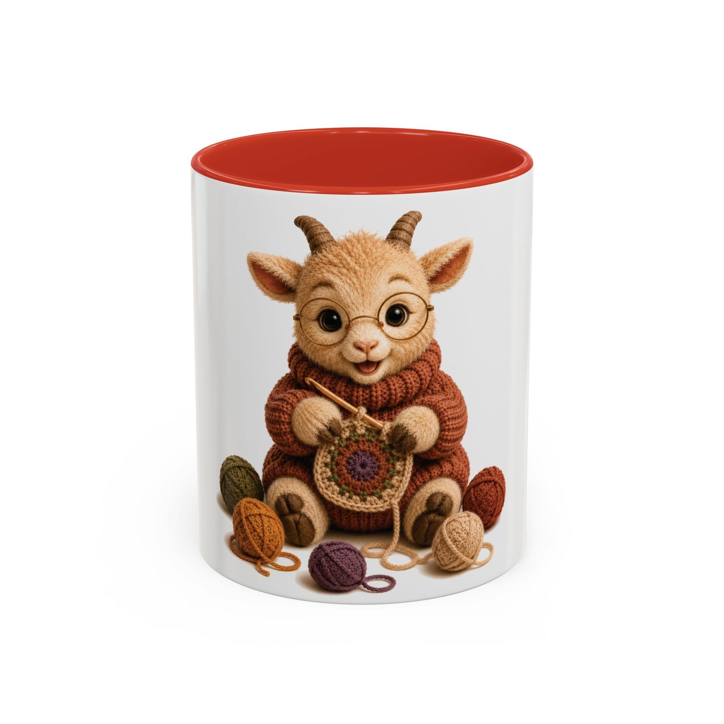 Goat Crocheting Mug — Barnyard Stitch Club Mug (11/15oz)