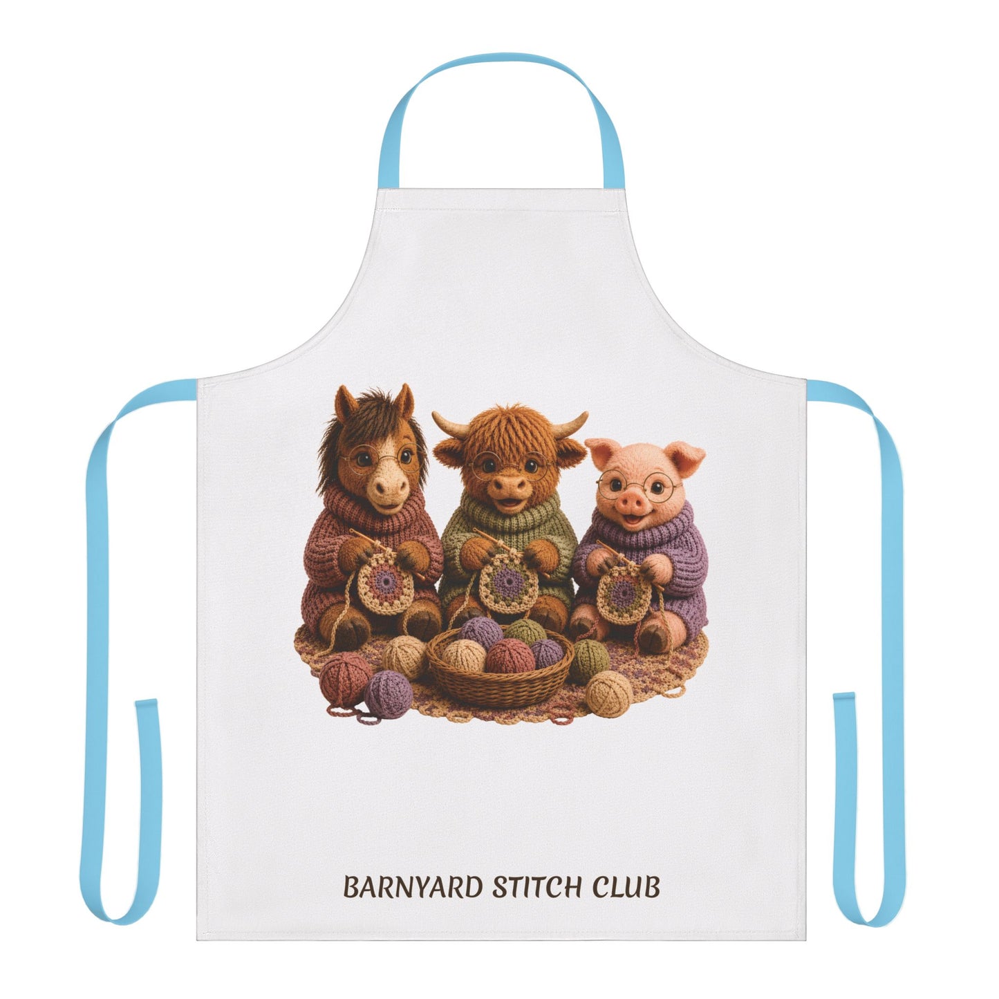 Horse, Hyland Cow, Pig Crocheting — Barnyard Stitch Club Apron