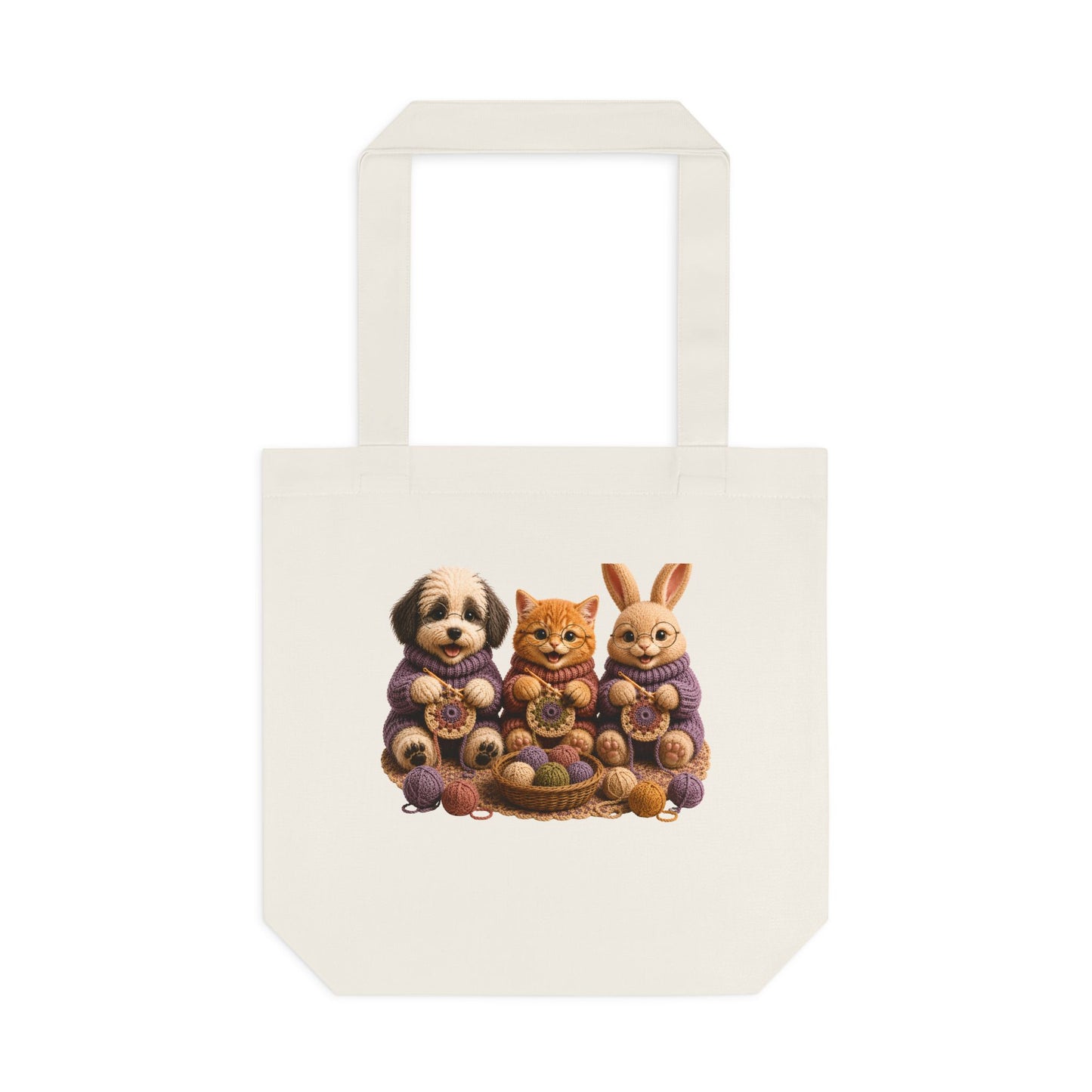 Sheep Dog Cat Bunny Crochet — Barnyard Stitch Club Tote