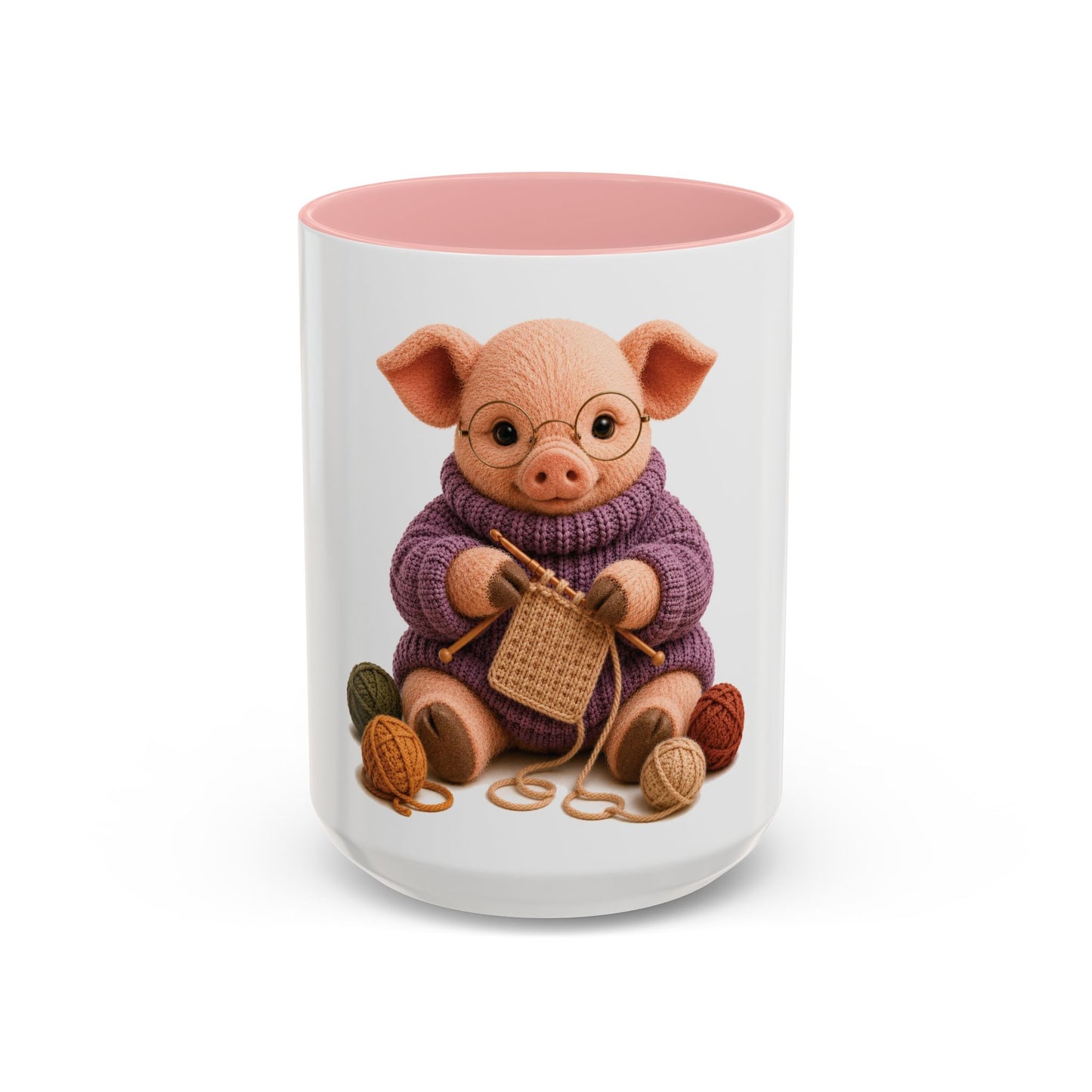 Pig Knitting Mug — Barnyard Stitch Club Mug (11/15oz)