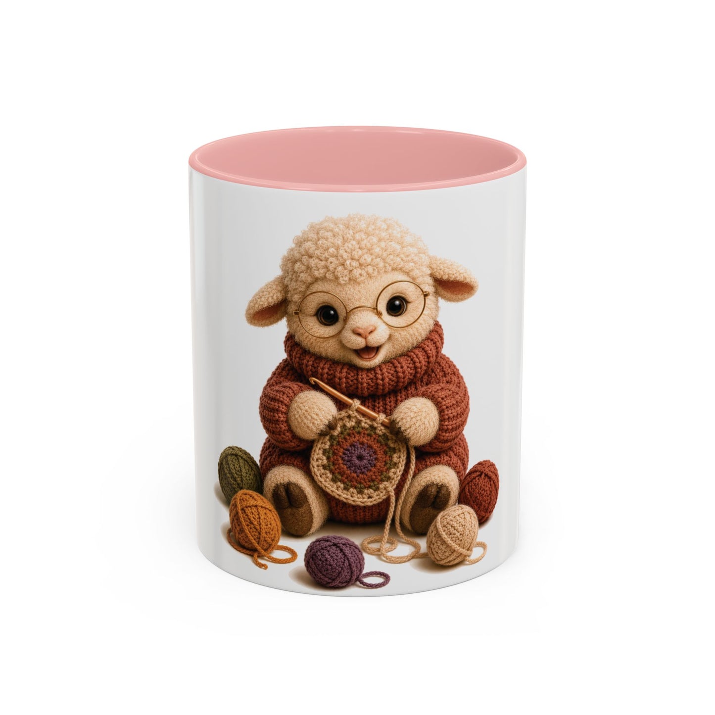 Sheep Crocheting Mug — Barnyard Stitch Club Mug (11/15oz)