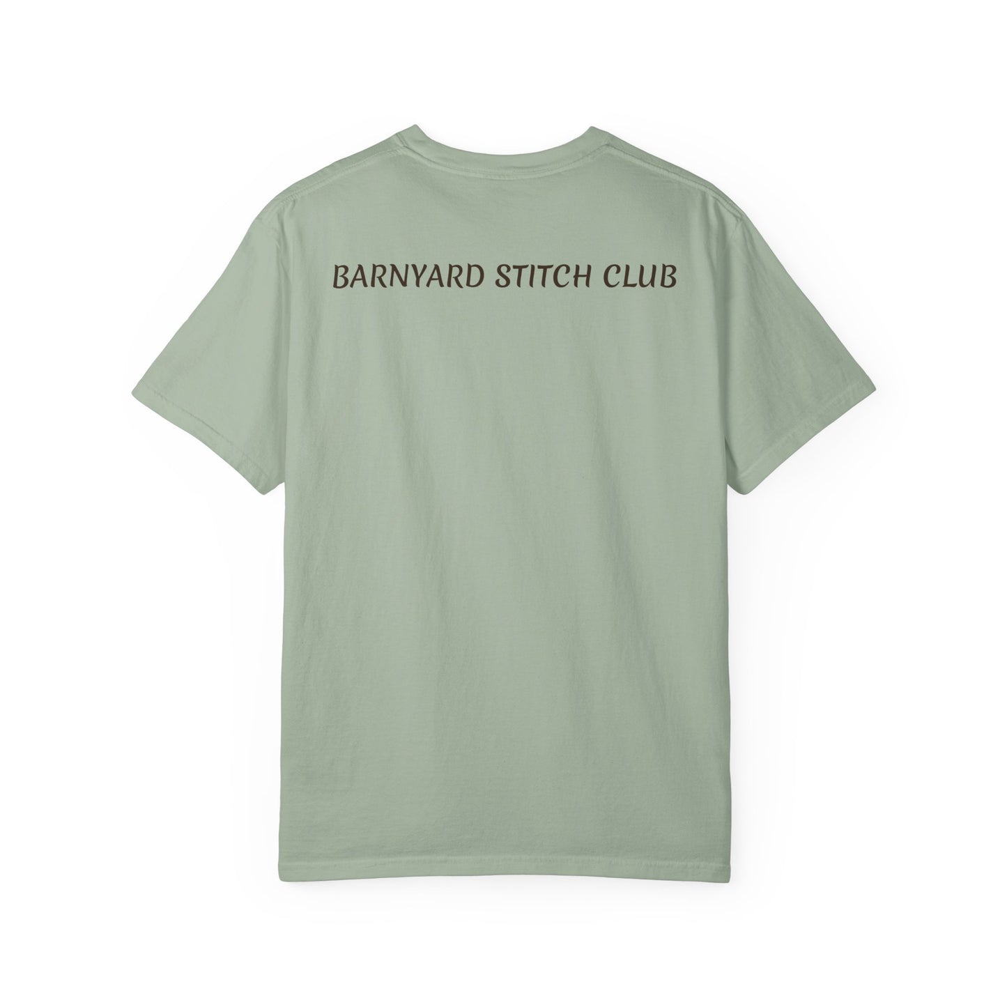 Chick, Calico Cat & Cow Crocheting Graphic Tee — Barnyard Stitch Club T-Shirt