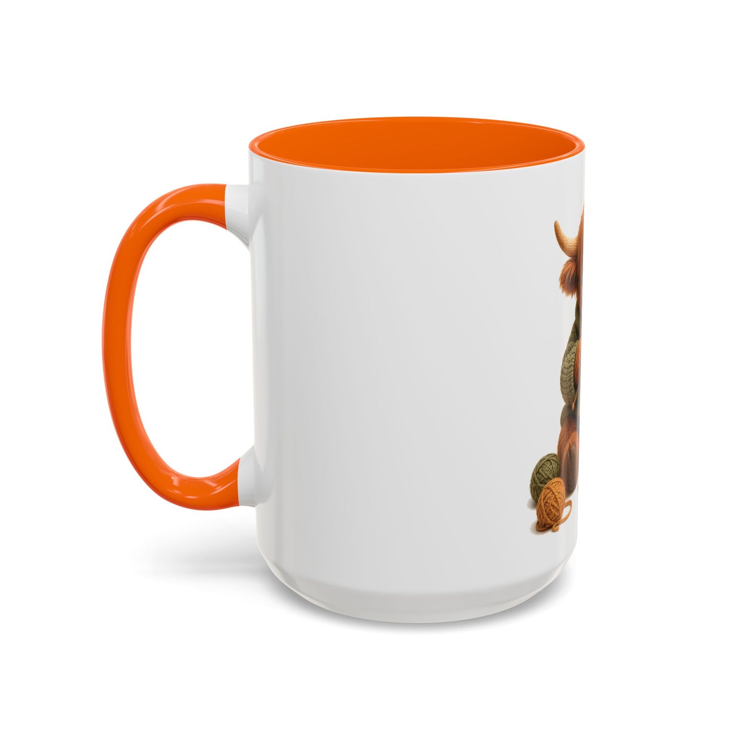Hyland Cow Knitting Mug – Barnyard Stitch Club Mug (11/15oz)