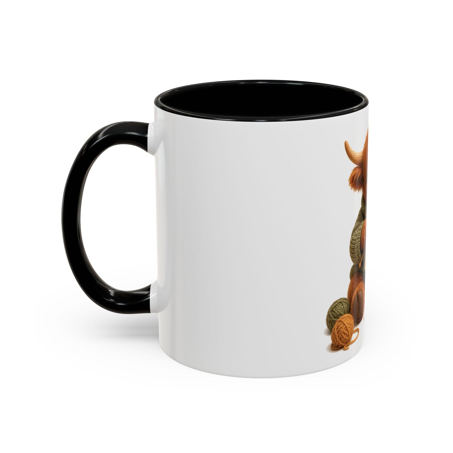 Hyland Cow Knitting Mug – Barnyard Stitch Club Mug (11/15oz)