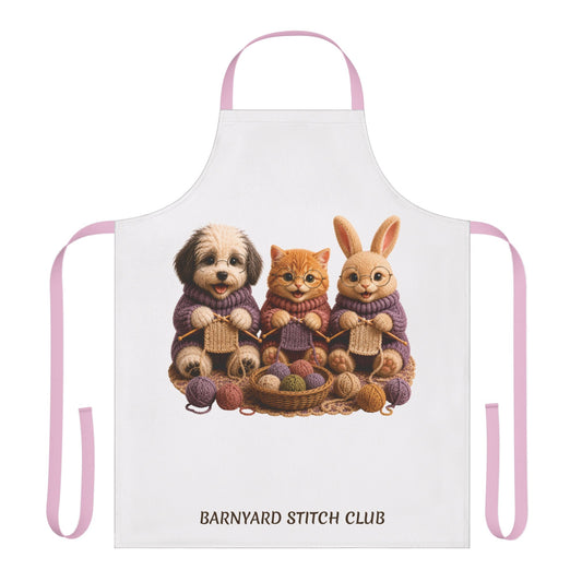 Sheep Dog, Cat, Bunny Knitting — Barnyard Stitch Club Aprons