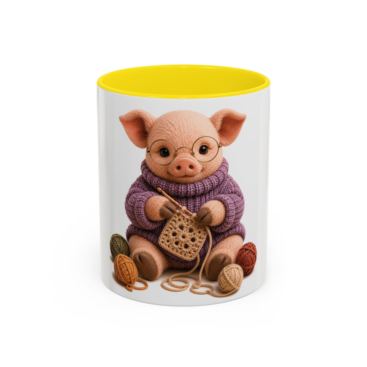 Pig Crocheting Mug – Barnyard Stitch Club Mug (11/15oz)
