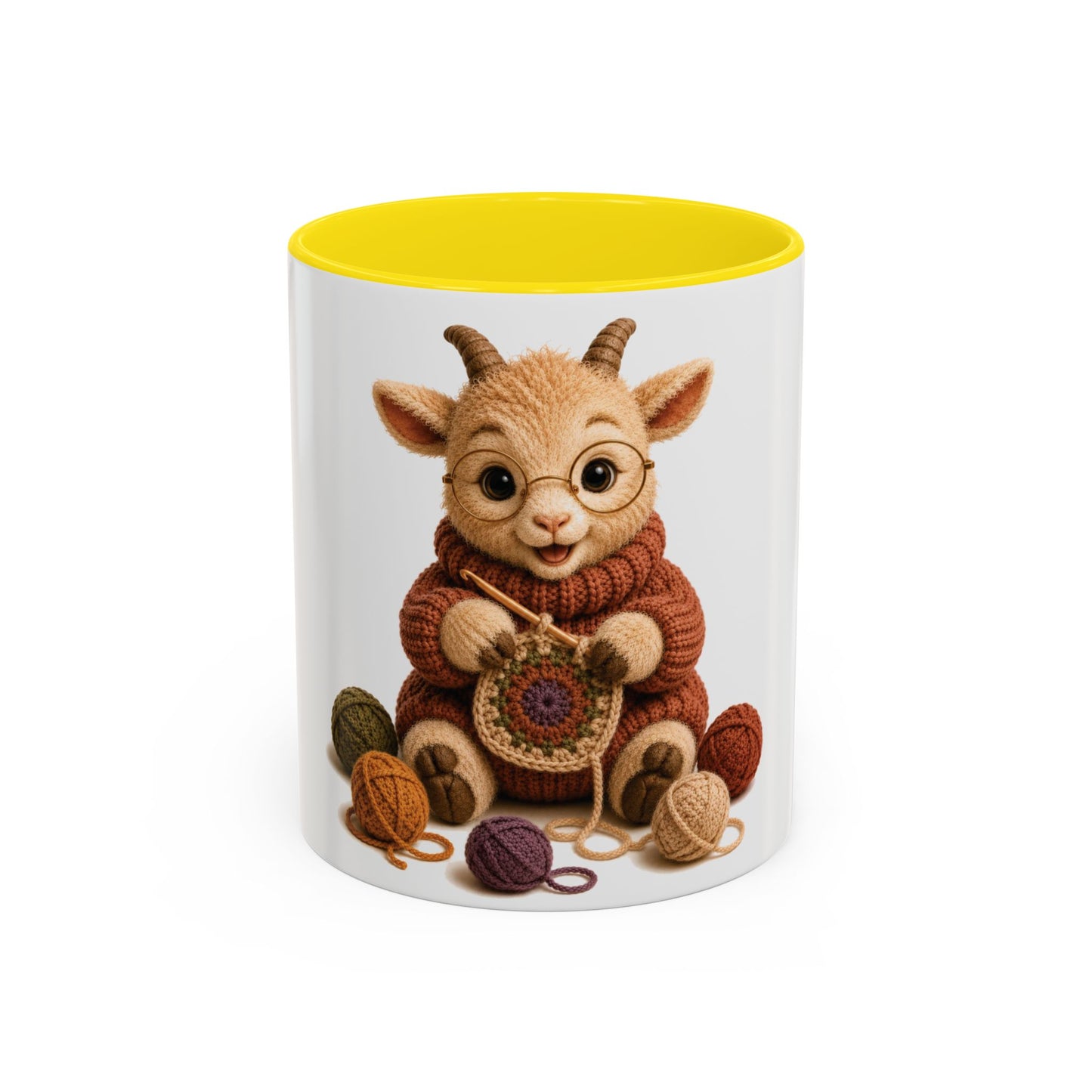 Goat Crocheting Mug — Barnyard Stitch Club Mug (11/15oz)