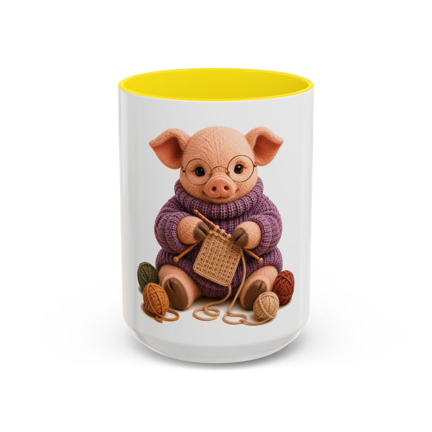 Pig Knitting Mug — Barnyard Stitch Club Mug (11/15oz)