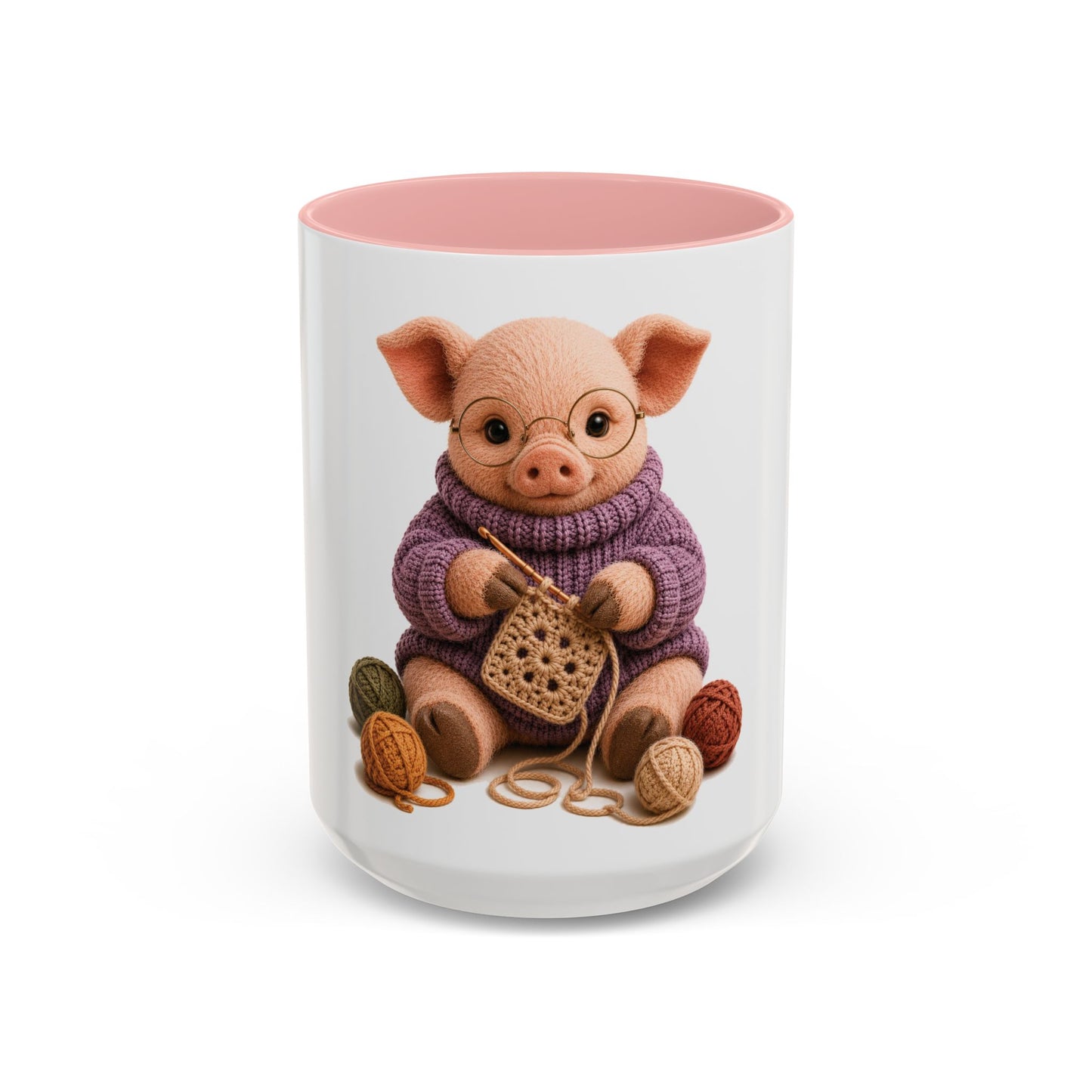 Pig Crocheting Mug – Barnyard Stitch Club Mug (11/15oz)