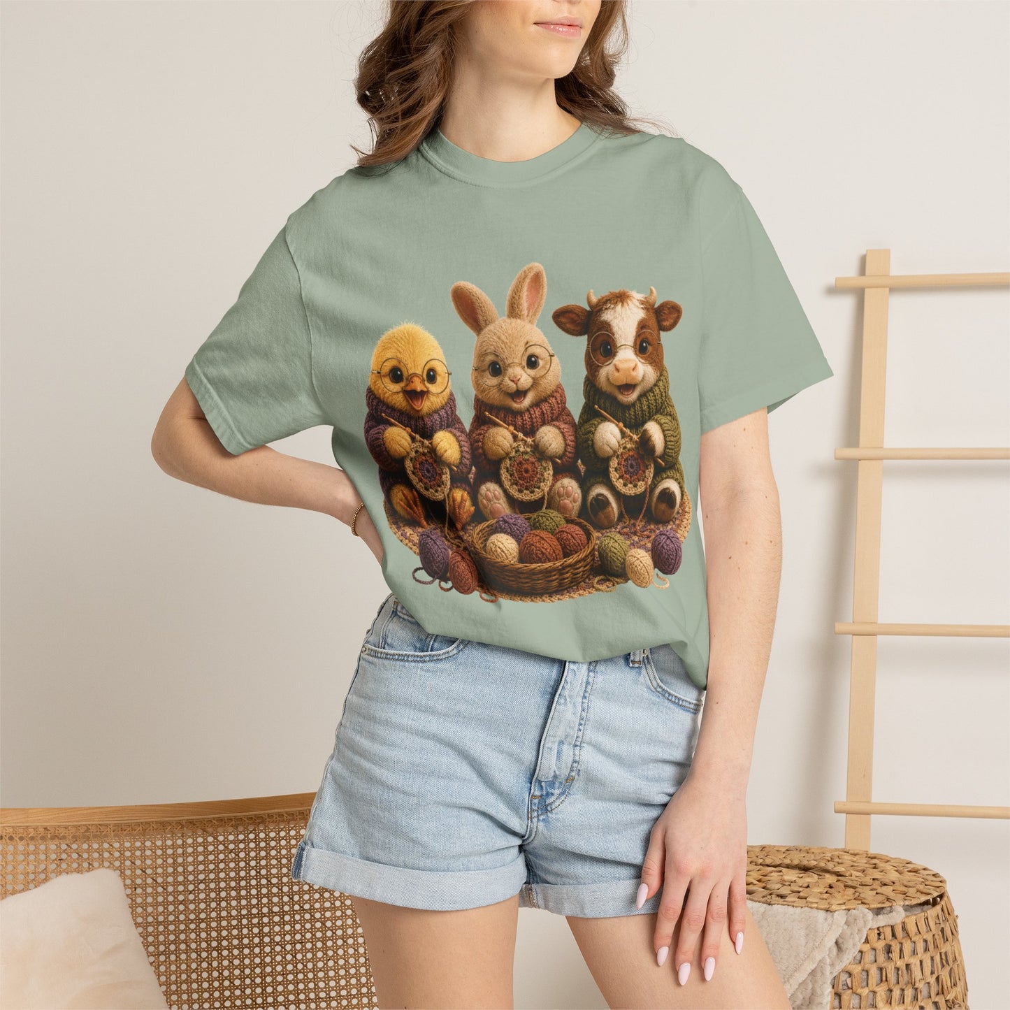 Chick, Bunny & Cow Crocheting — Barnyard Stitch Club T-Shirt