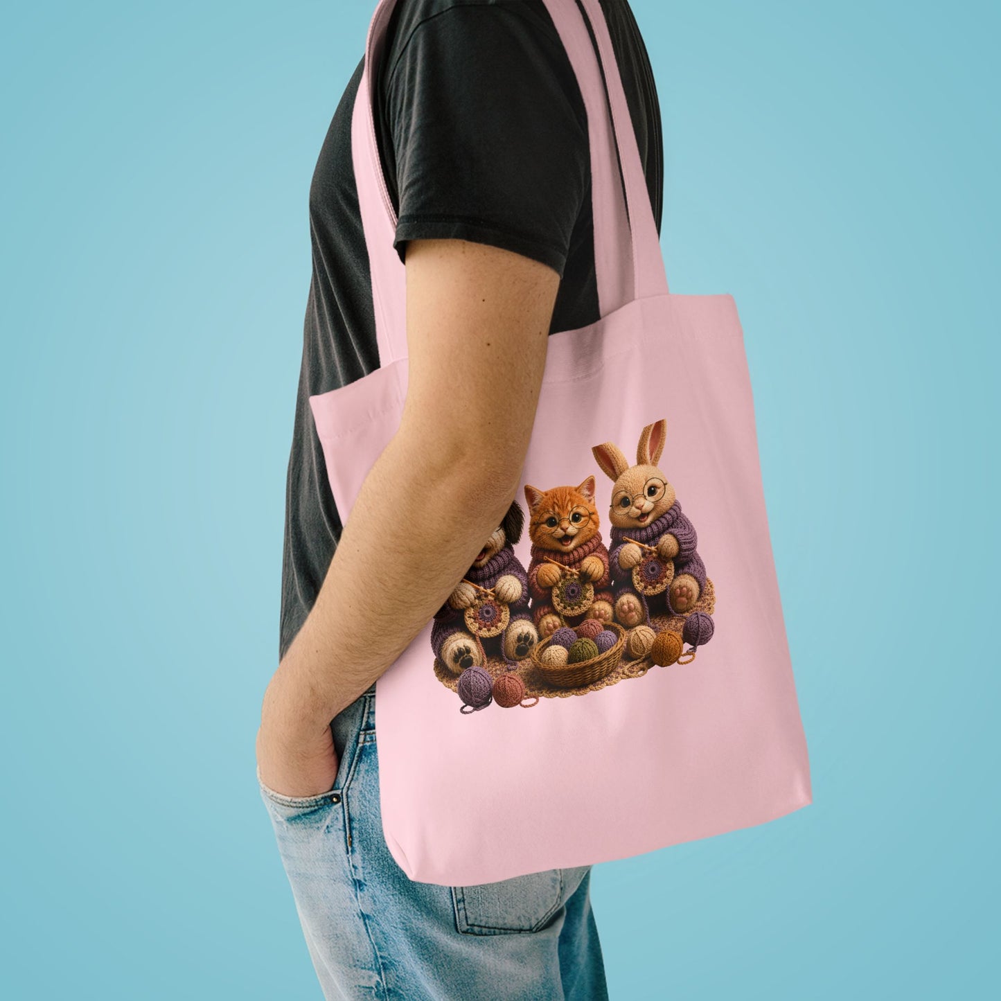 Sheep Dog Cat Bunny Crochet — Barnyard Stitch Club Tote