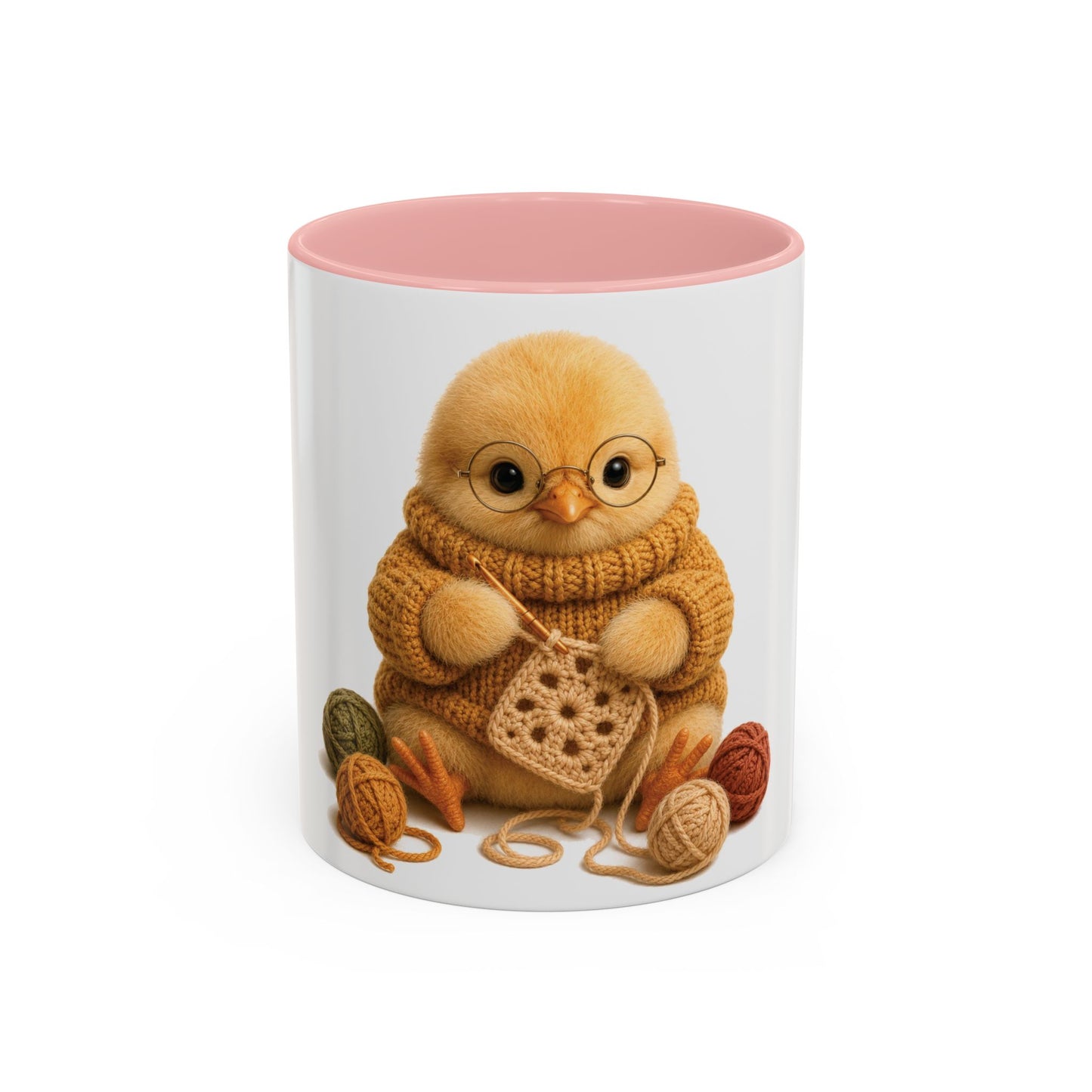 Chick Crocheting Mug — Barnyard Stitch Club Mug (11/15oz)