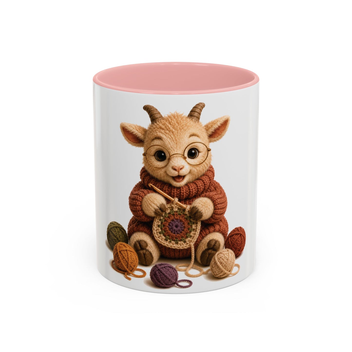 Goat Crocheting Mug — Barnyard Stitch Club Mug (11/15oz)