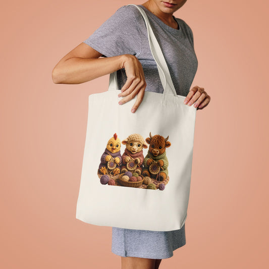 Chicken Sheep Hyland Cow Crochet — Barnyard Stitch Club Tote