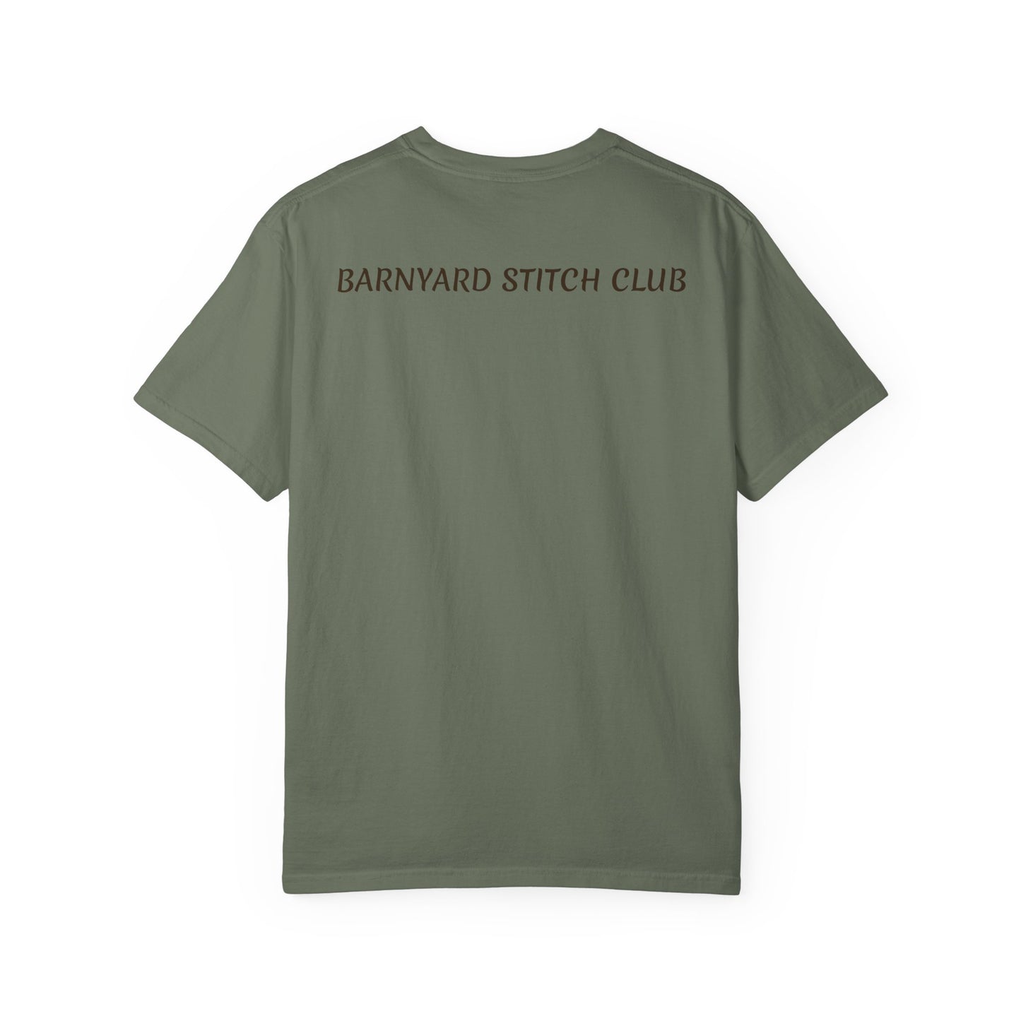 Chick, Calico Cat & Cow Crocheting Graphic Tee — Barnyard Stitch Club T-Shirt