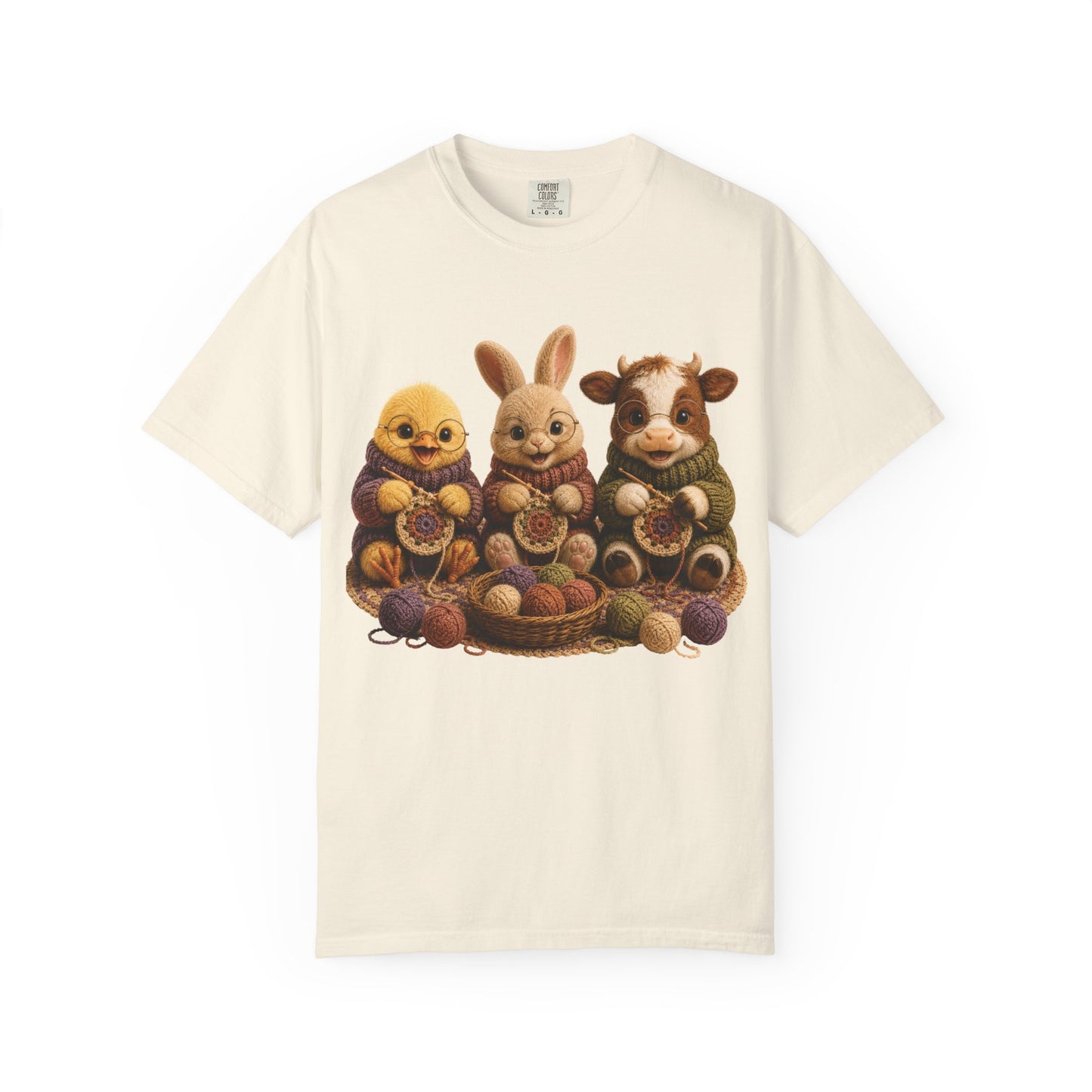 Chick, Bunny & Cow Crocheting — Barnyard Stitch Club T-Shirt