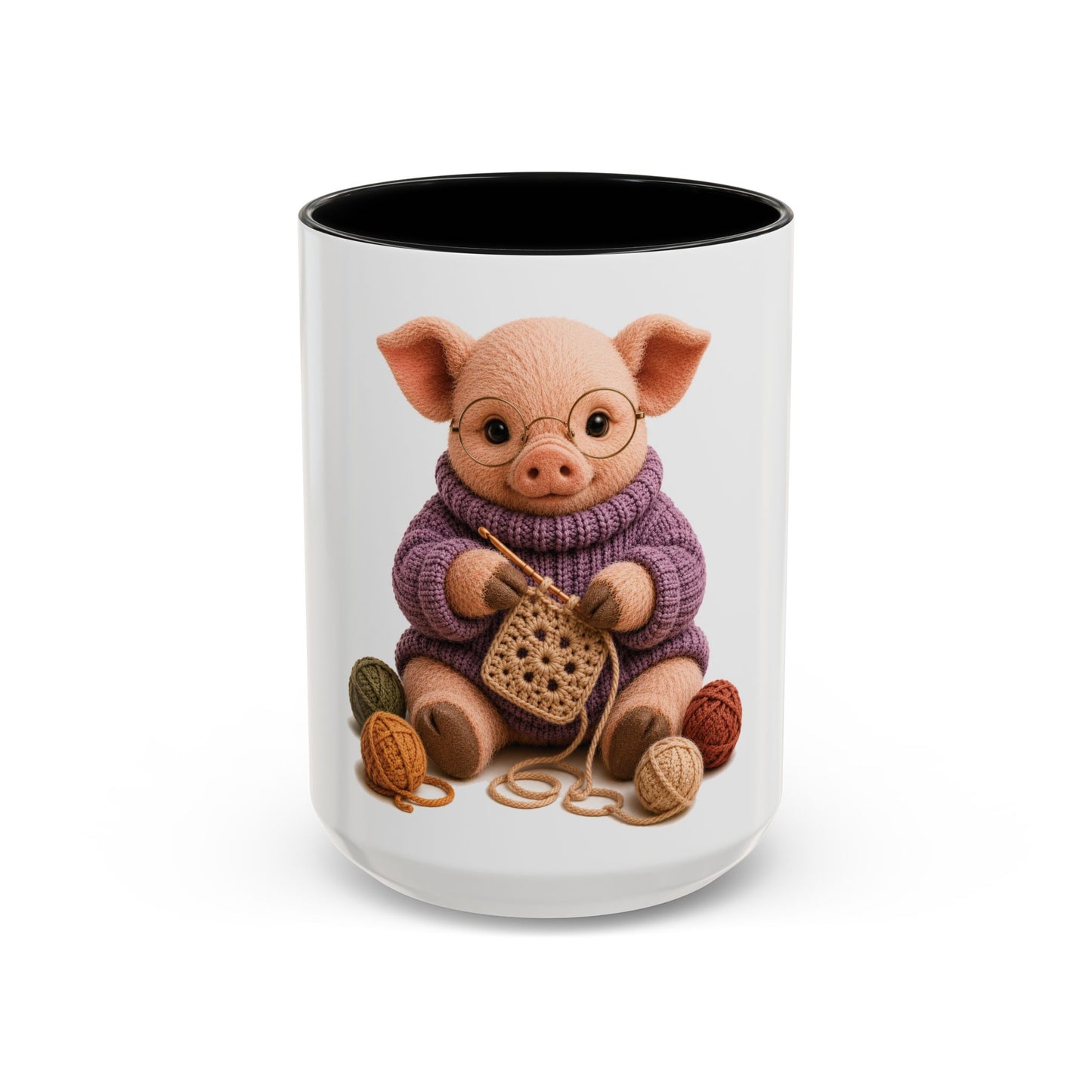 Pig Crocheting Mug – Barnyard Stitch Club Mug (11/15oz)