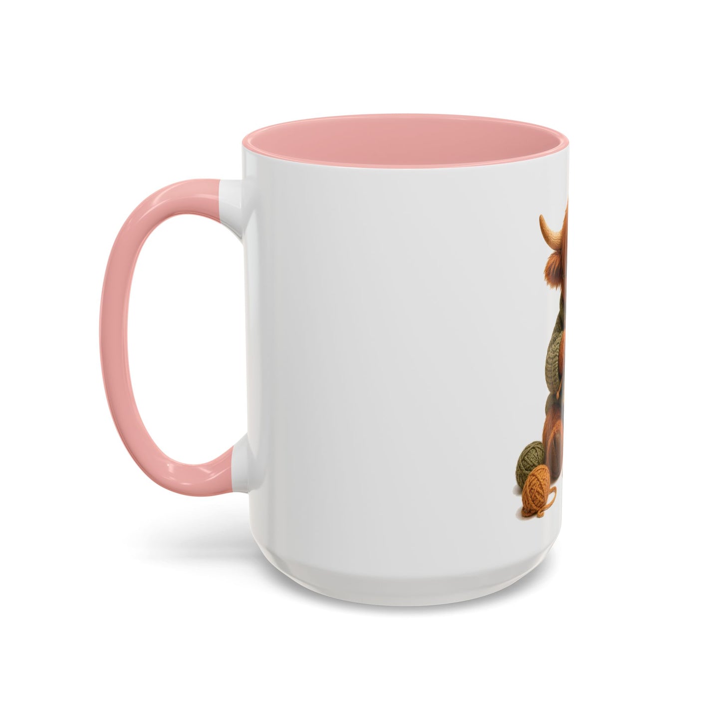 Hyland Cow Knitting Mug – Barnyard Stitch Club Mug (11/15oz)