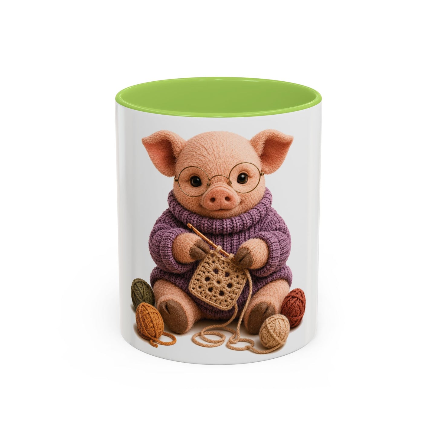Pig Crocheting Mug – Barnyard Stitch Club Mug (11/15oz)