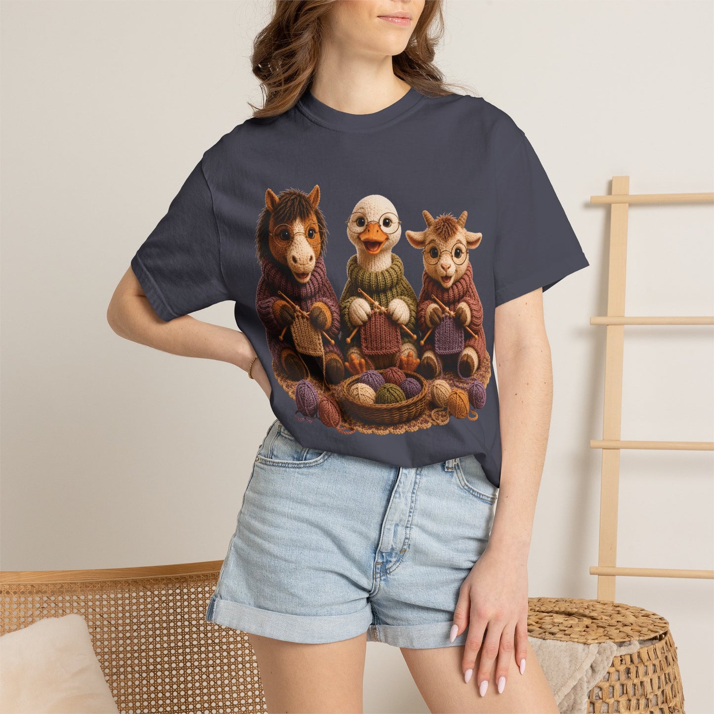 Horse, Goose, Goat Knitting– Barnyard Stitch Club T‑Shirt