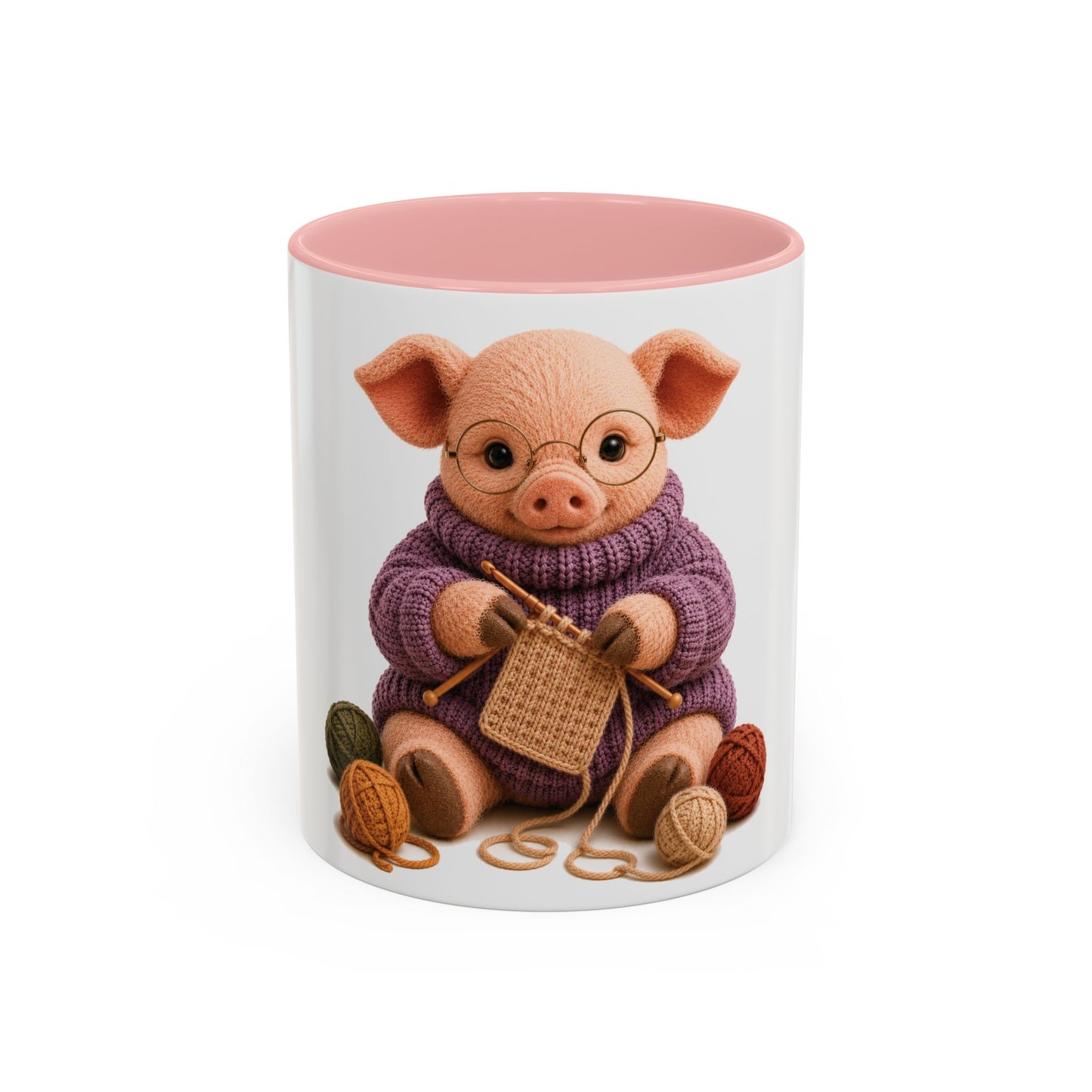 Pig Knitting Mug — Barnyard Stitch Club Mug (11/15oz)