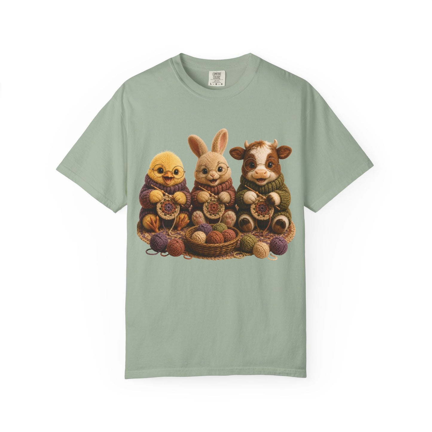 Chick, Bunny & Cow Crocheting — Barnyard Stitch Club T-Shirt