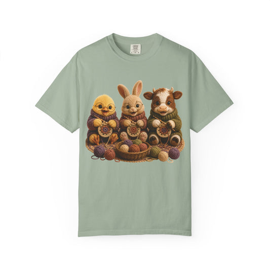Chick, Bunny & Cow Crocheting — Barnyard Stitch Club T-Shirt
