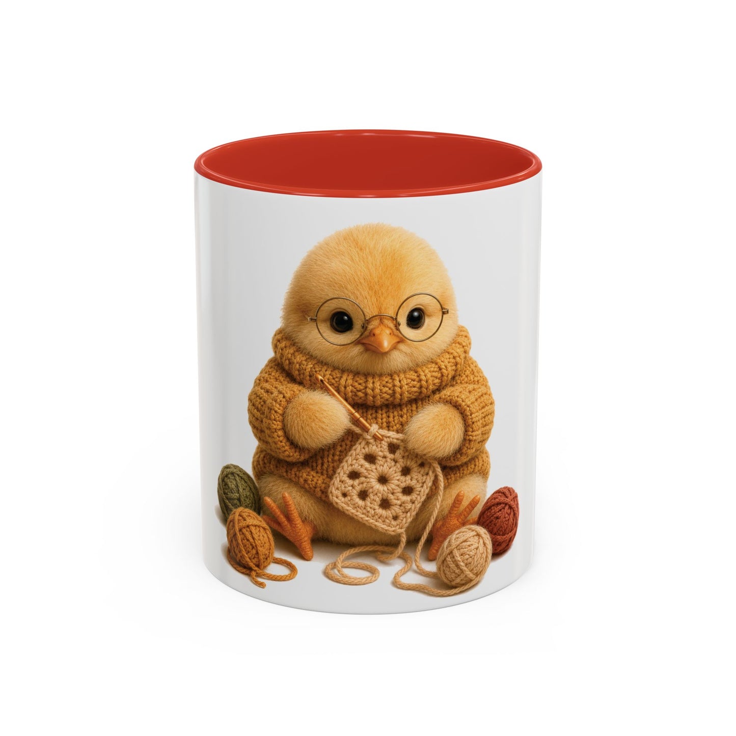 Chick Crocheting Mug — Barnyard Stitch Club Mug (11/15oz)