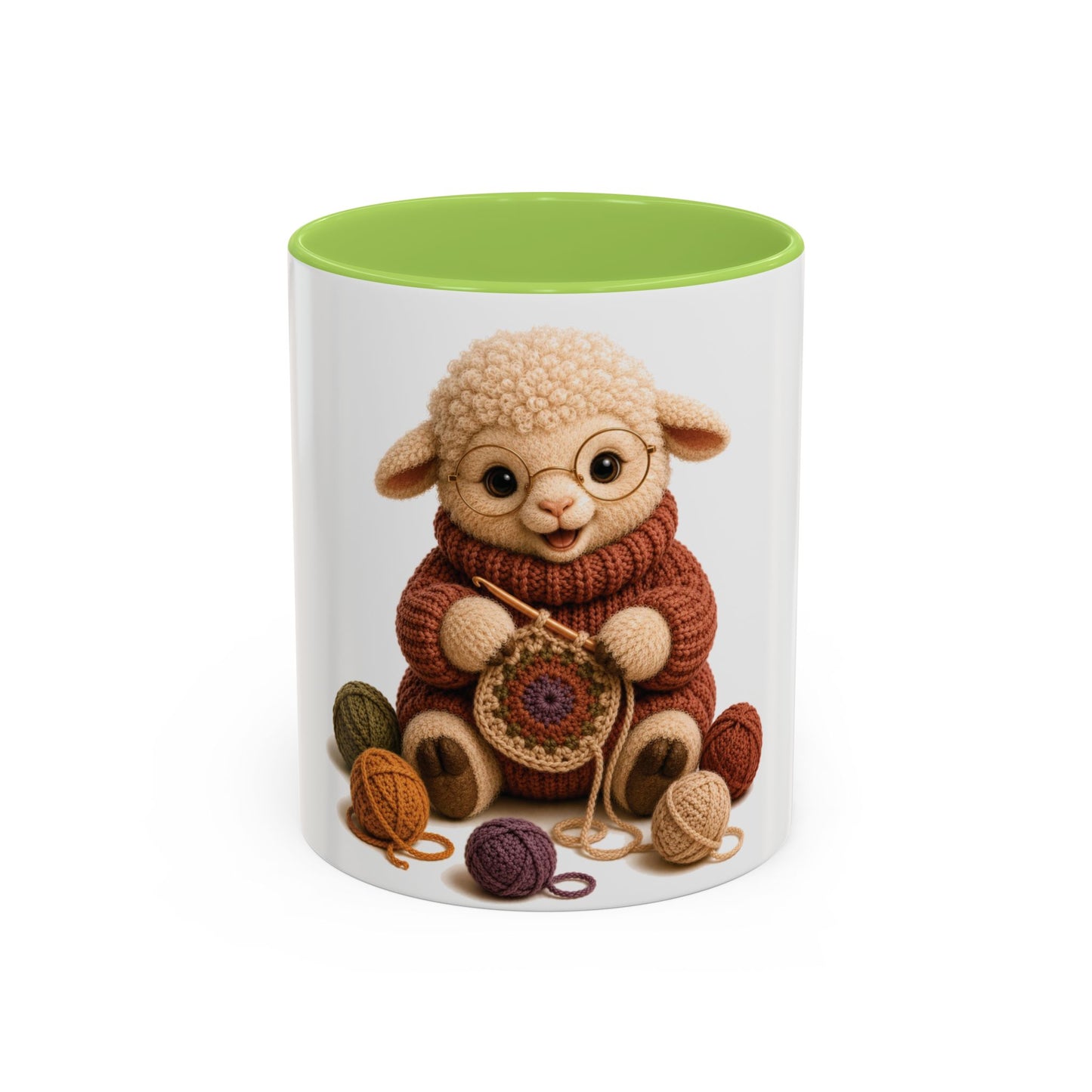 Sheep Crocheting Mug — Barnyard Stitch Club Mug (11/15oz)