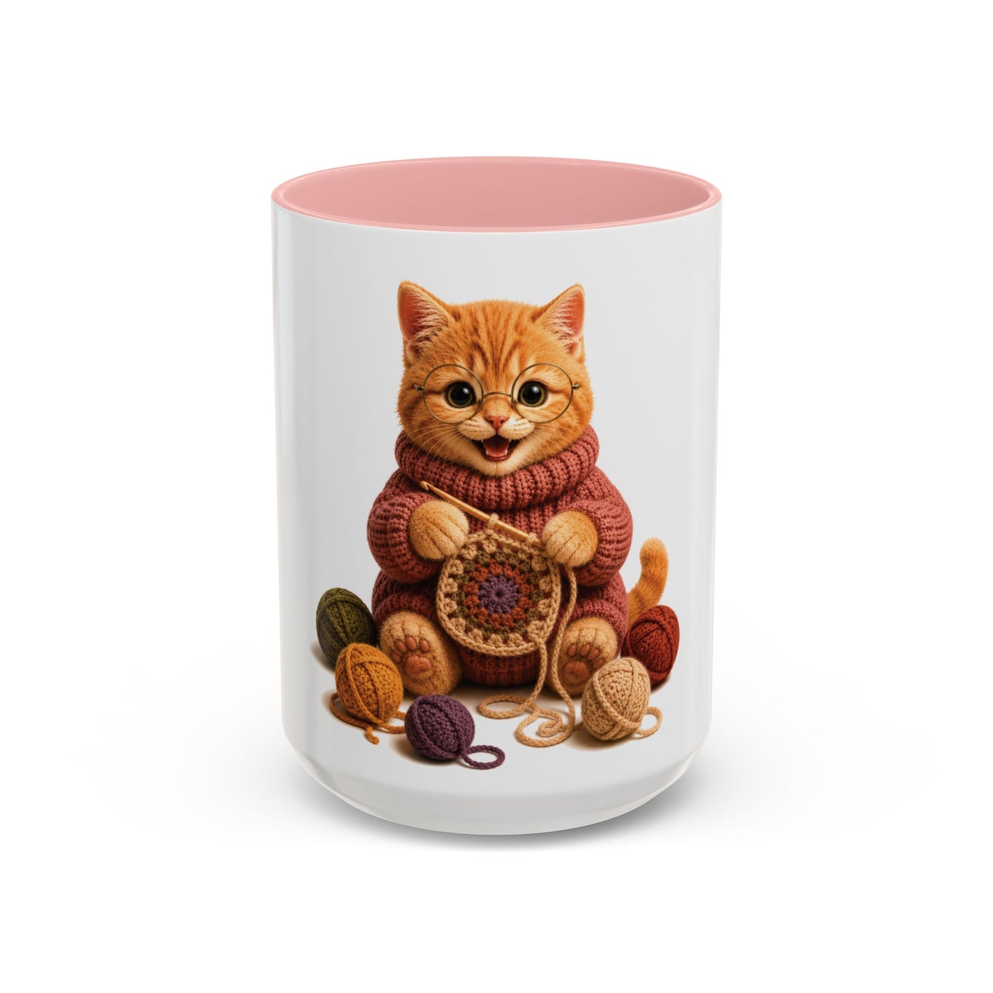 Cat Crocheting Mug — Barnyard Stitch Club Mug (11/15oz)