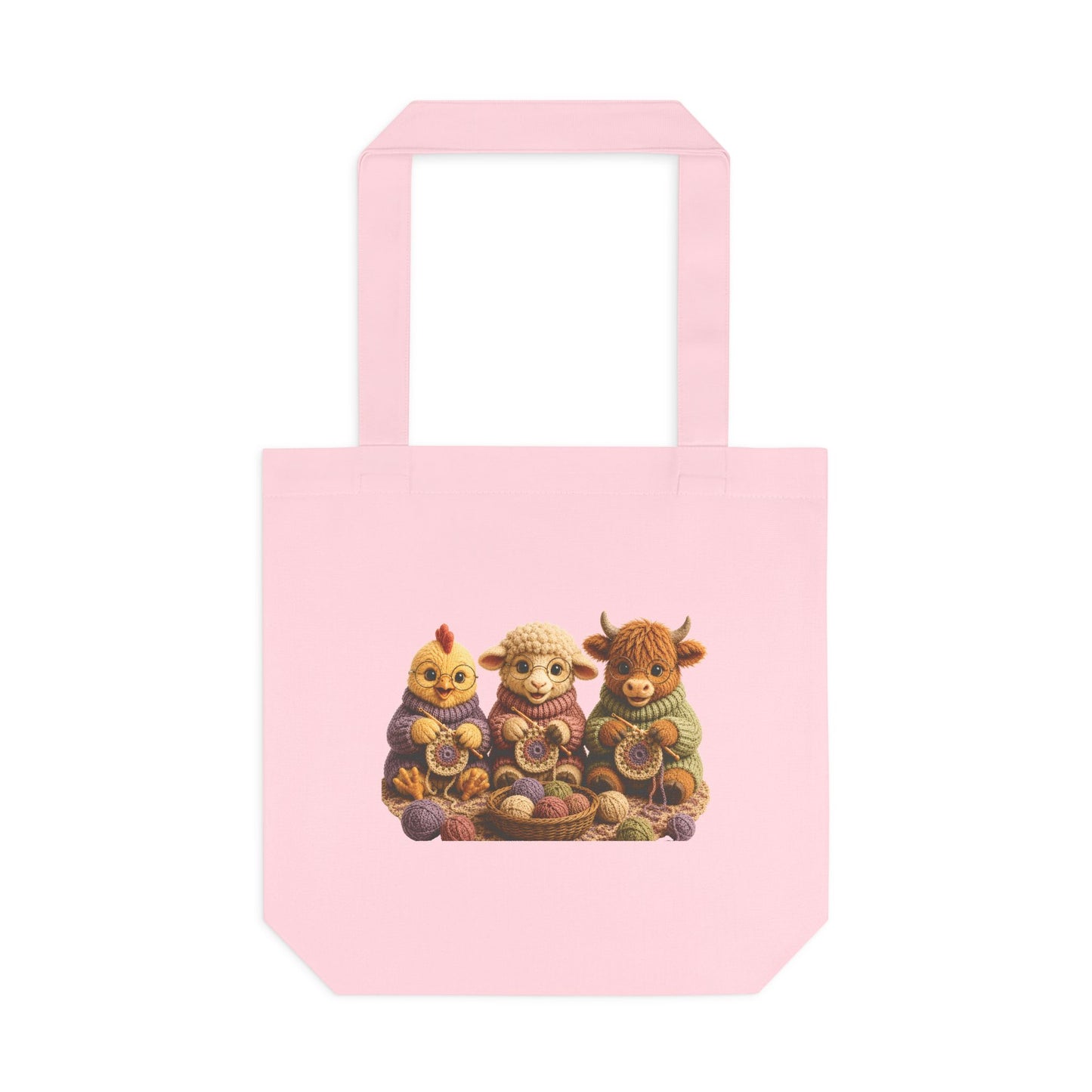 Chicken Sheep Hyland Cow Crochet — Barnyard Stitch Club Tote