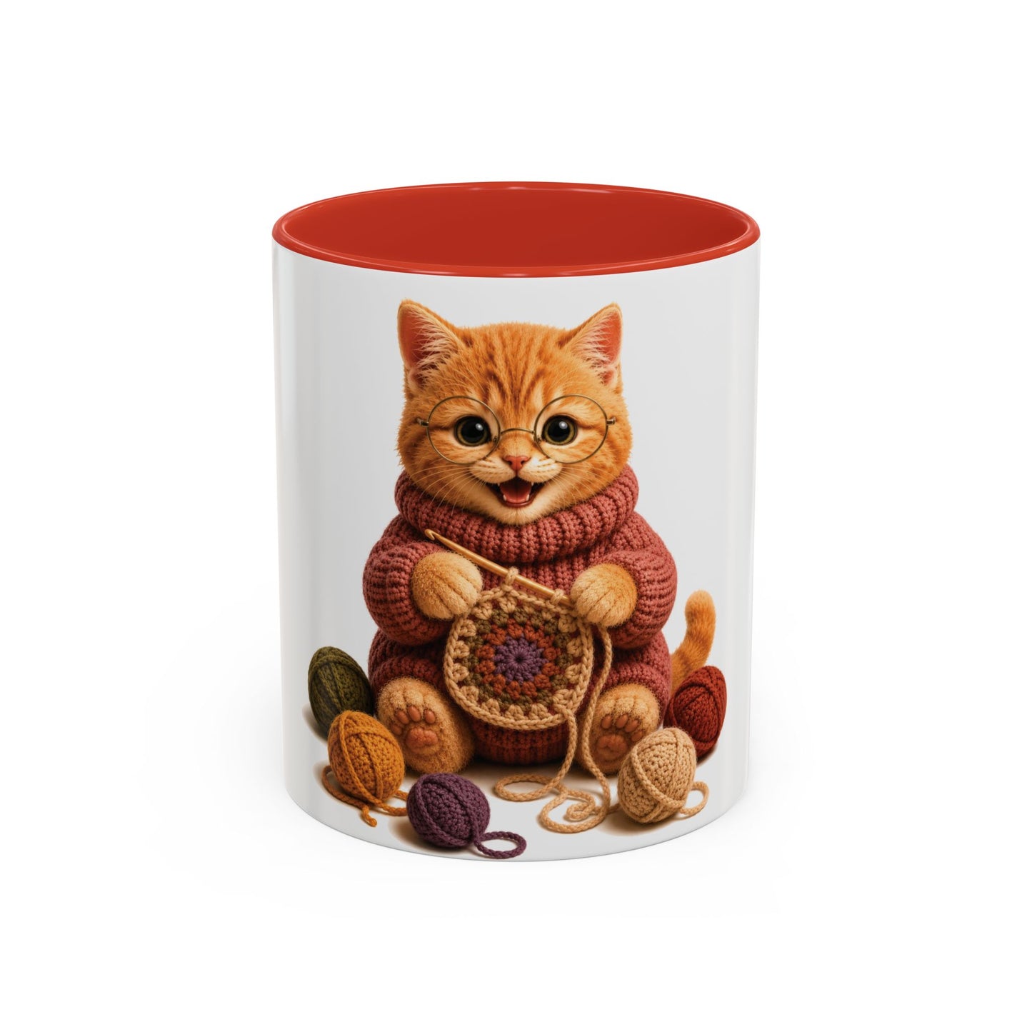 Cat Crocheting Mug — Barnyard Stitch Club Mug (11/15oz)