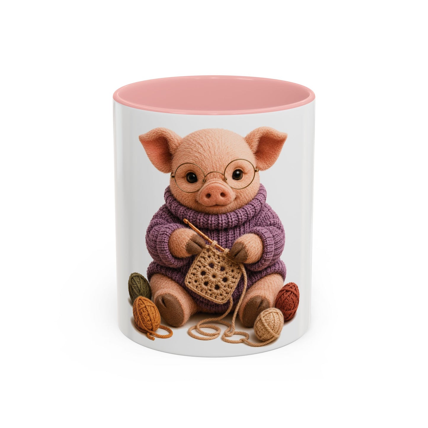 Pig Crocheting Mug – Barnyard Stitch Club Mug (11/15oz)