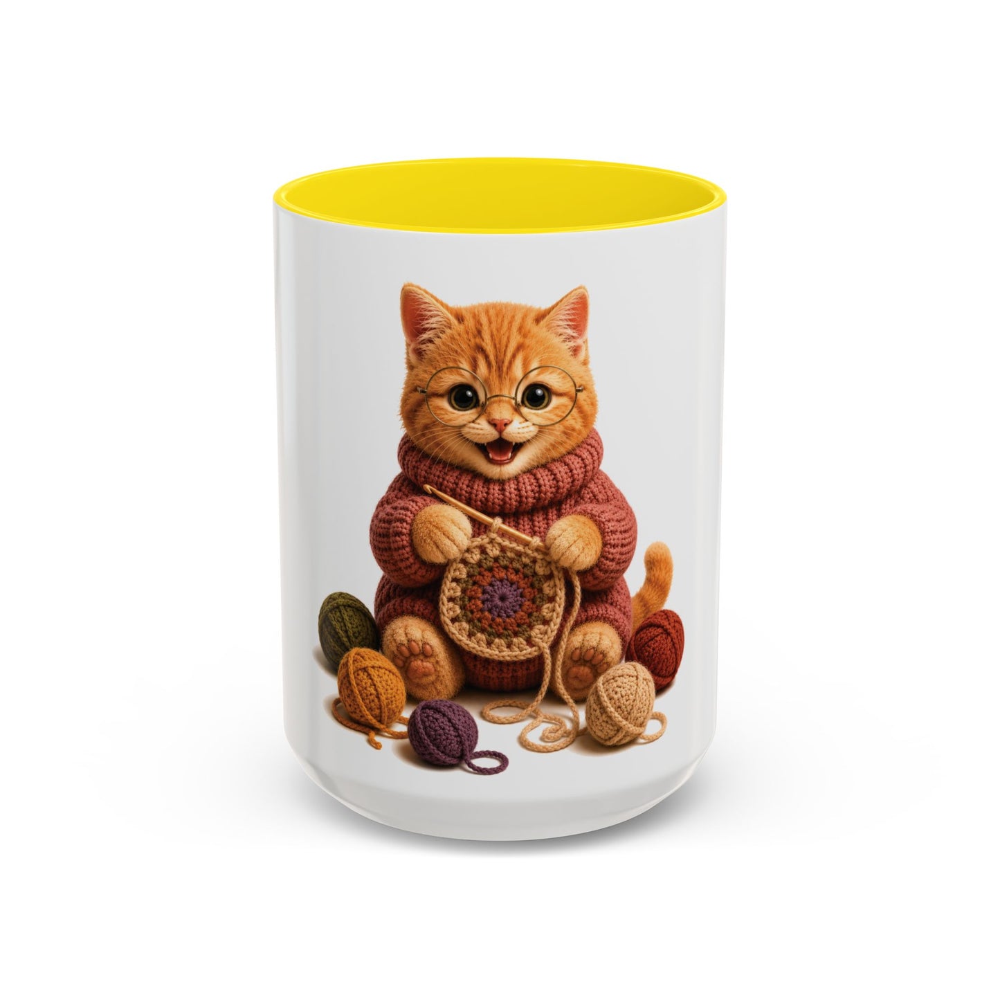 Cat Crocheting Mug — Barnyard Stitch Club Mug (11/15oz)
