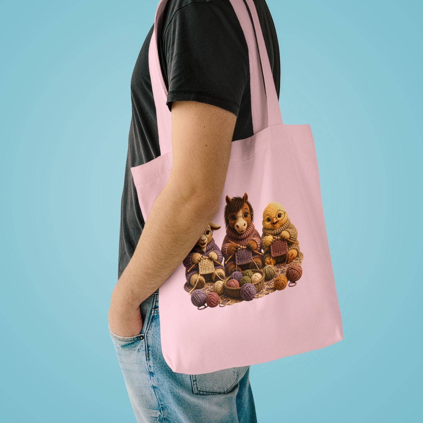 Goat Horse Chick Knit — Barnyard Stitch Club Tote