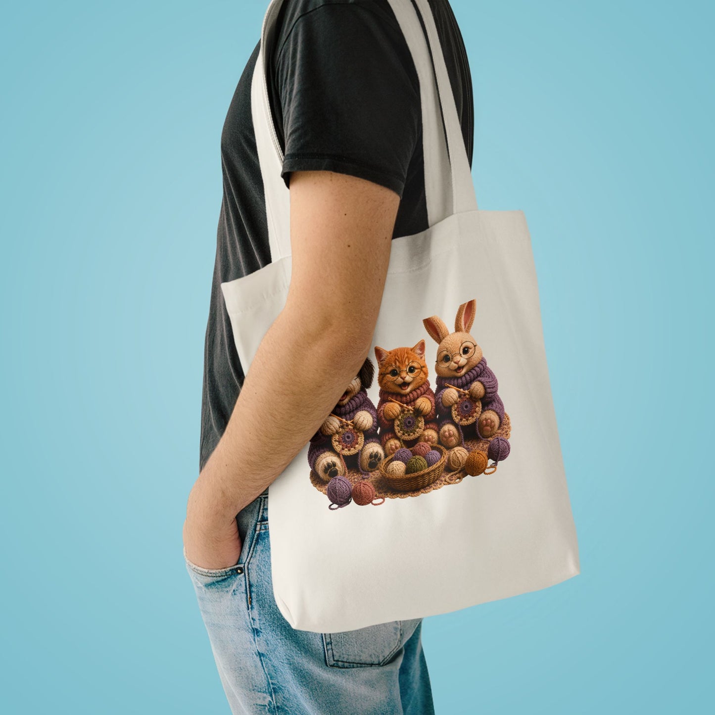 Sheep Dog Cat Bunny Crochet — Barnyard Stitch Club Tote