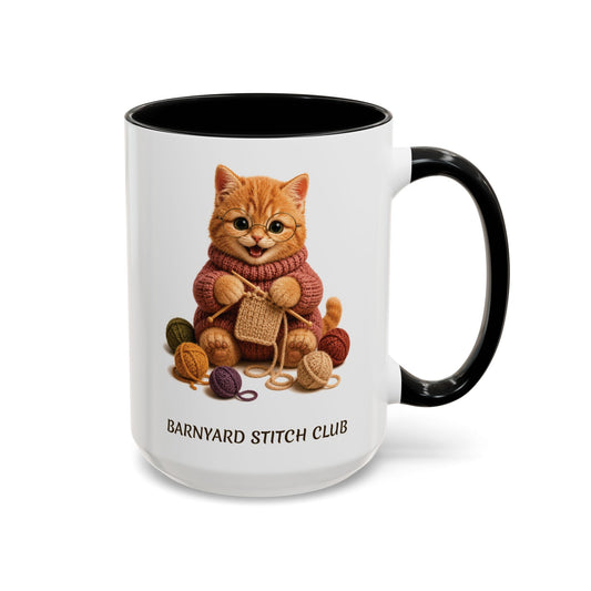 Cat Knitting Mug —Barnyard Stitch Club Mug (11/15oz)