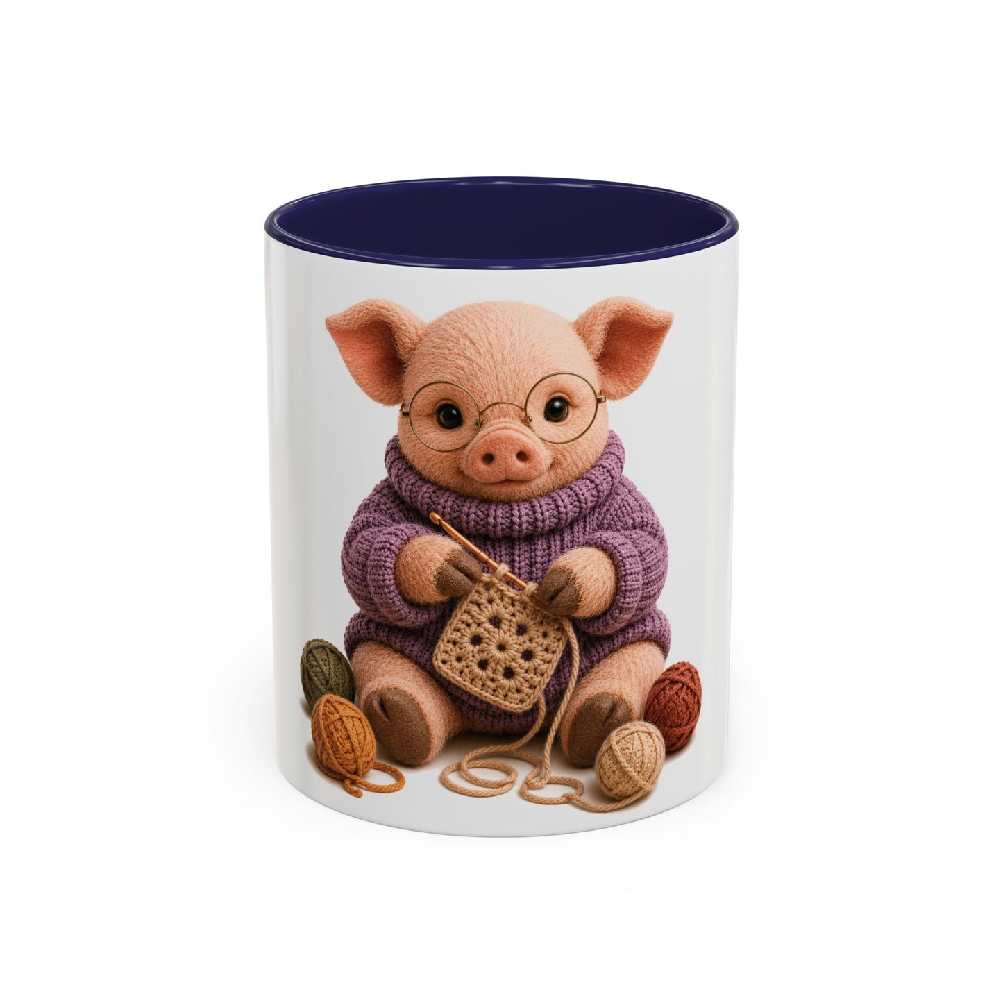 Pig Crocheting Mug – Barnyard Stitch Club Mug (11/15oz)