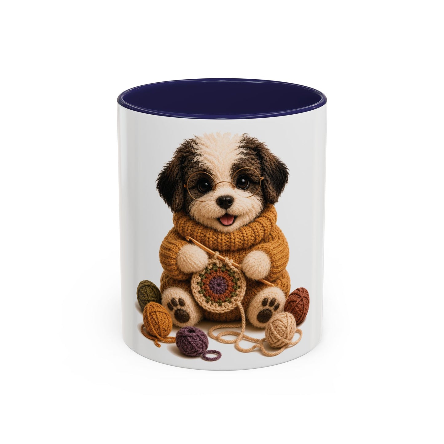 Sheep Dog Crocheting Mug — Barnyard Stitch Club Mug (11/15oz)