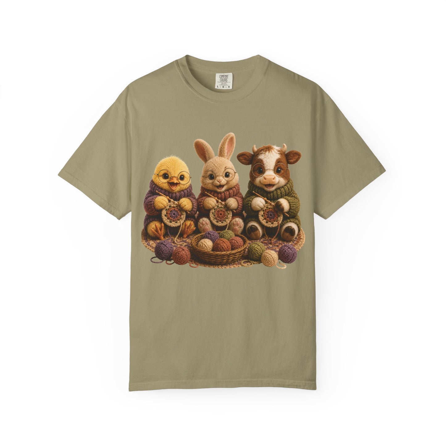 Chick, Bunny & Cow Crocheting — Barnyard Stitch Club T-Shirt