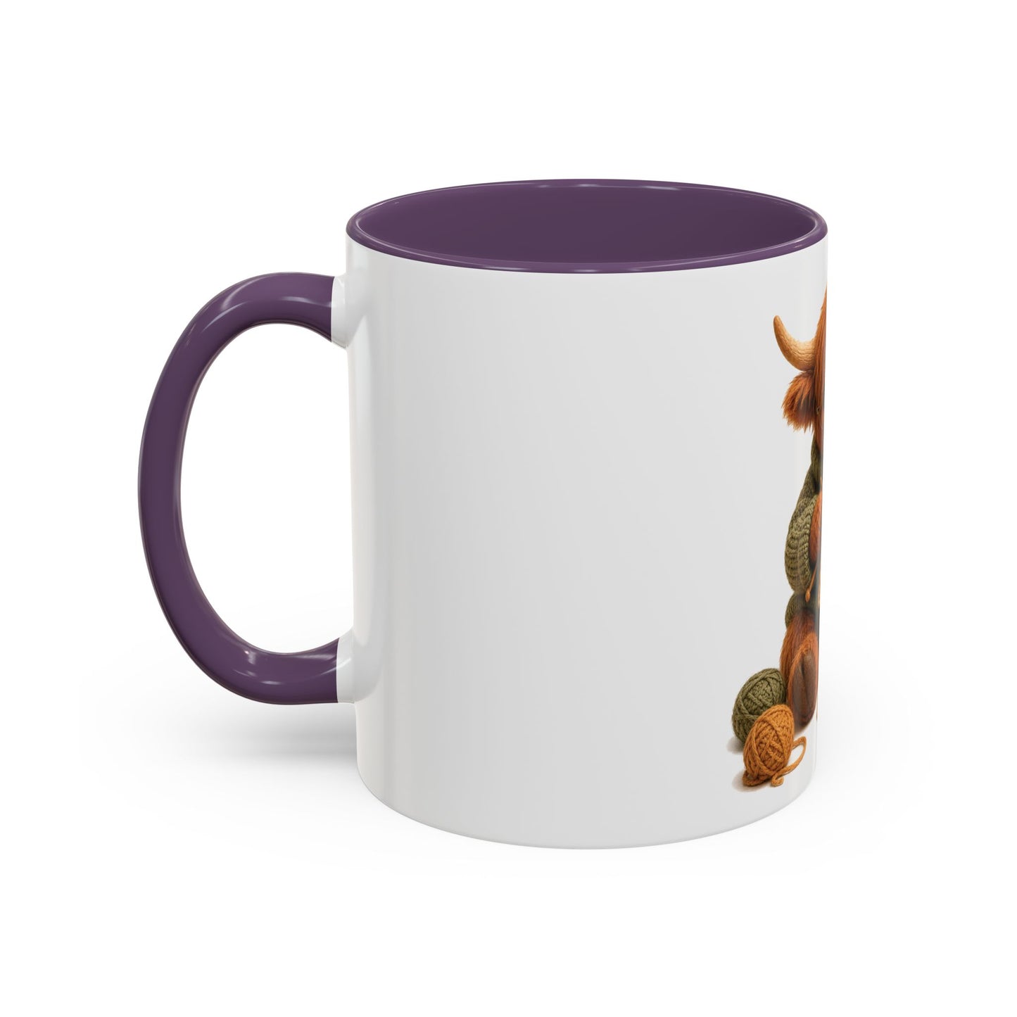 Hyland Cow Knitting Mug – Barnyard Stitch Club Mug (11/15oz)