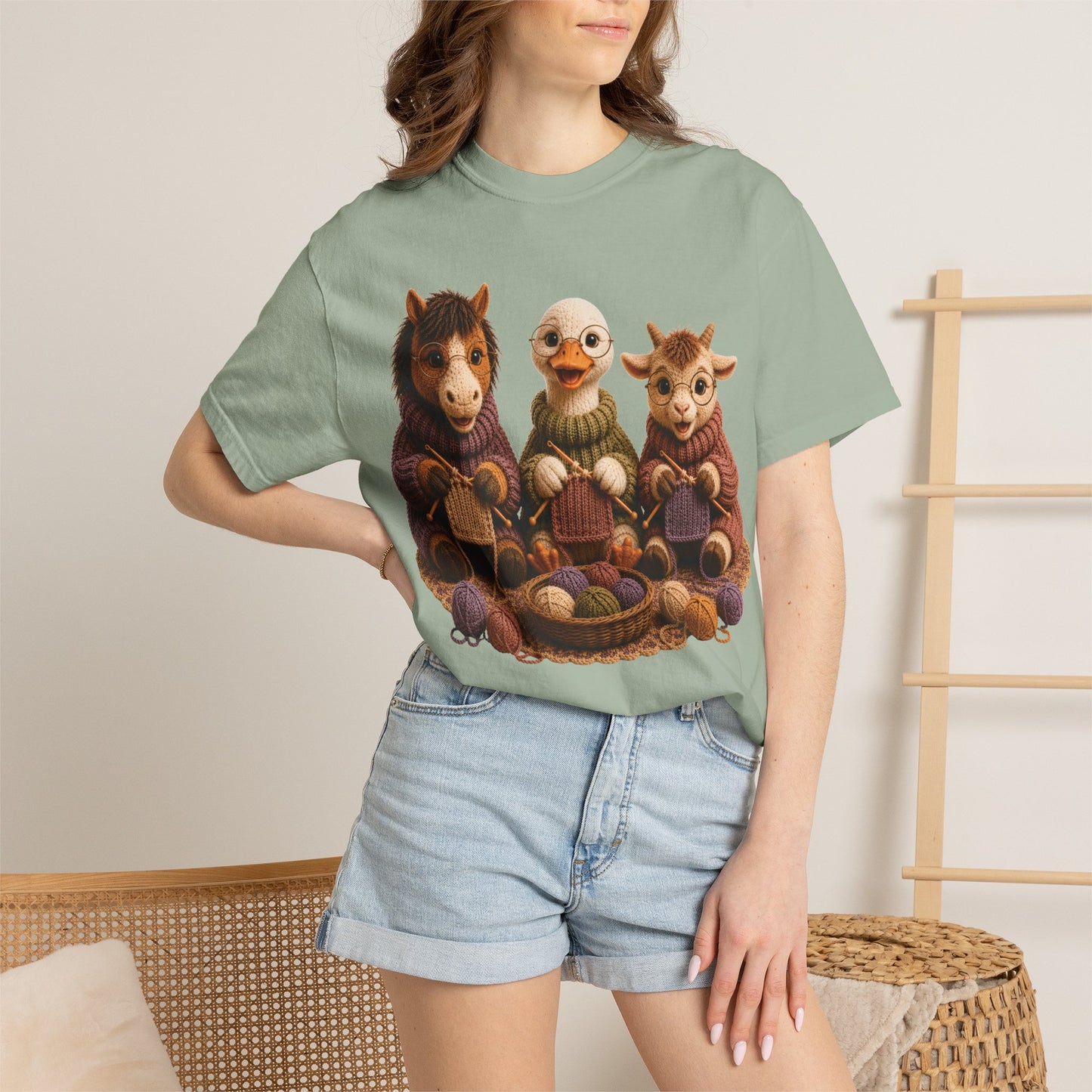 Horse, Goose, Goat Knitting– Barnyard Stitch Club T‑Shirt