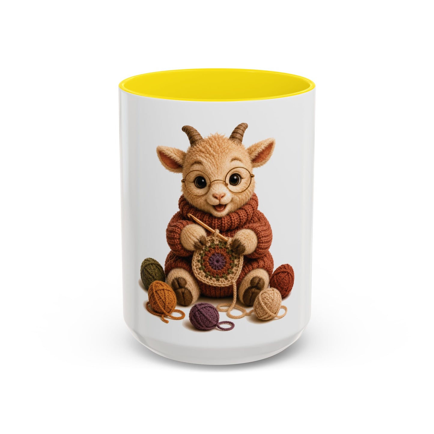 Goat Crocheting Mug — Barnyard Stitch Club Mug (11/15oz)