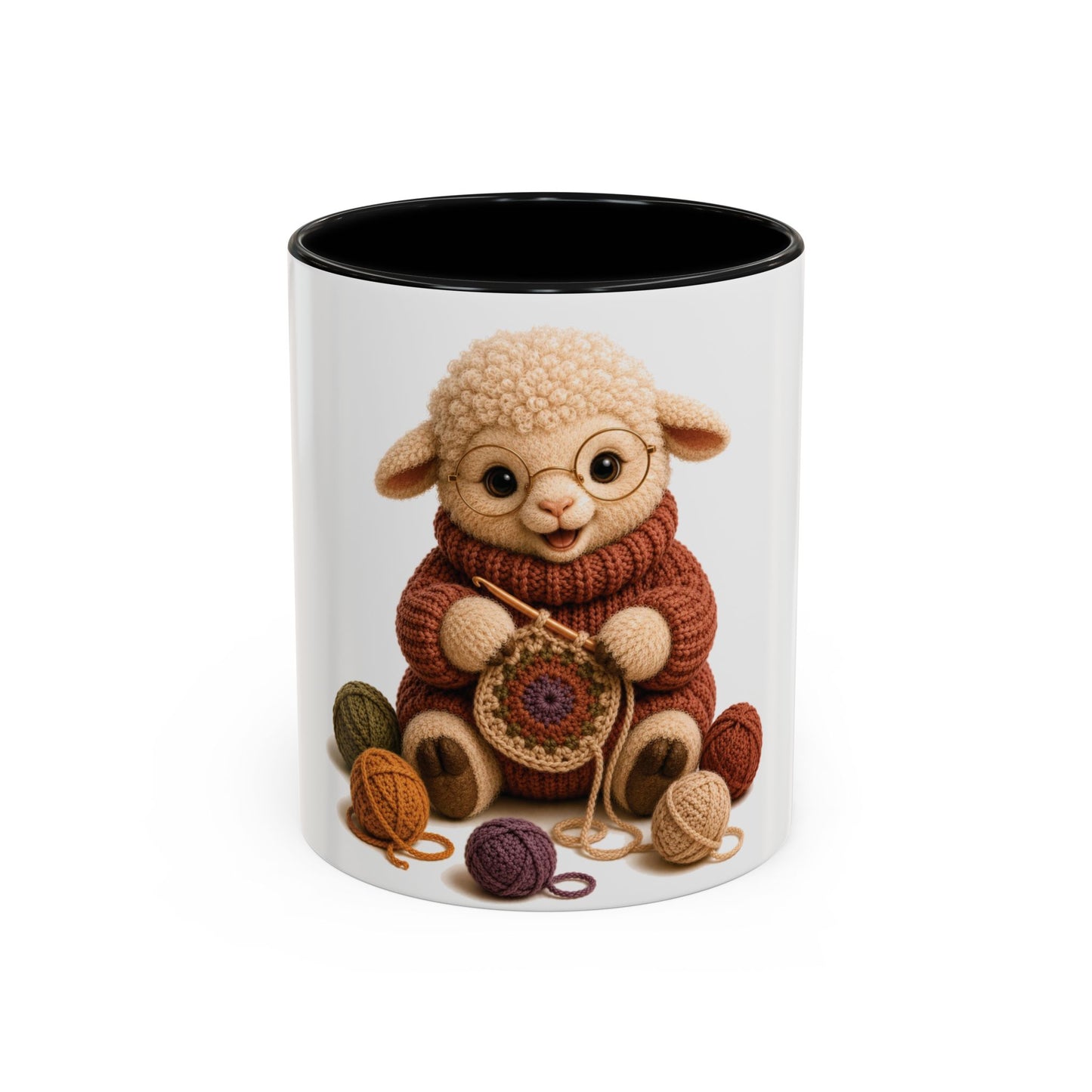 Sheep Crocheting Mug — Barnyard Stitch Club Mug (11/15oz)