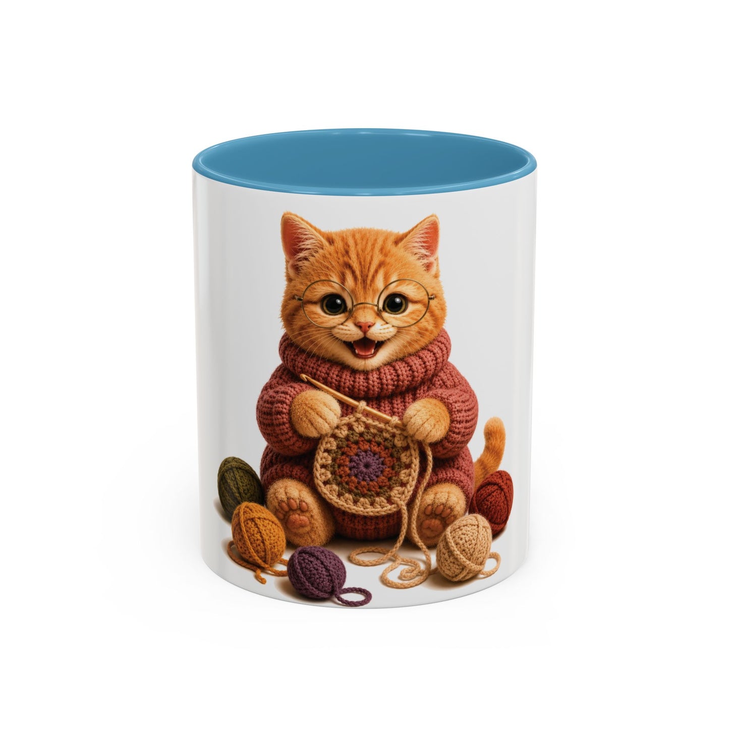 Cat Crocheting Mug — Barnyard Stitch Club Mug (11/15oz)